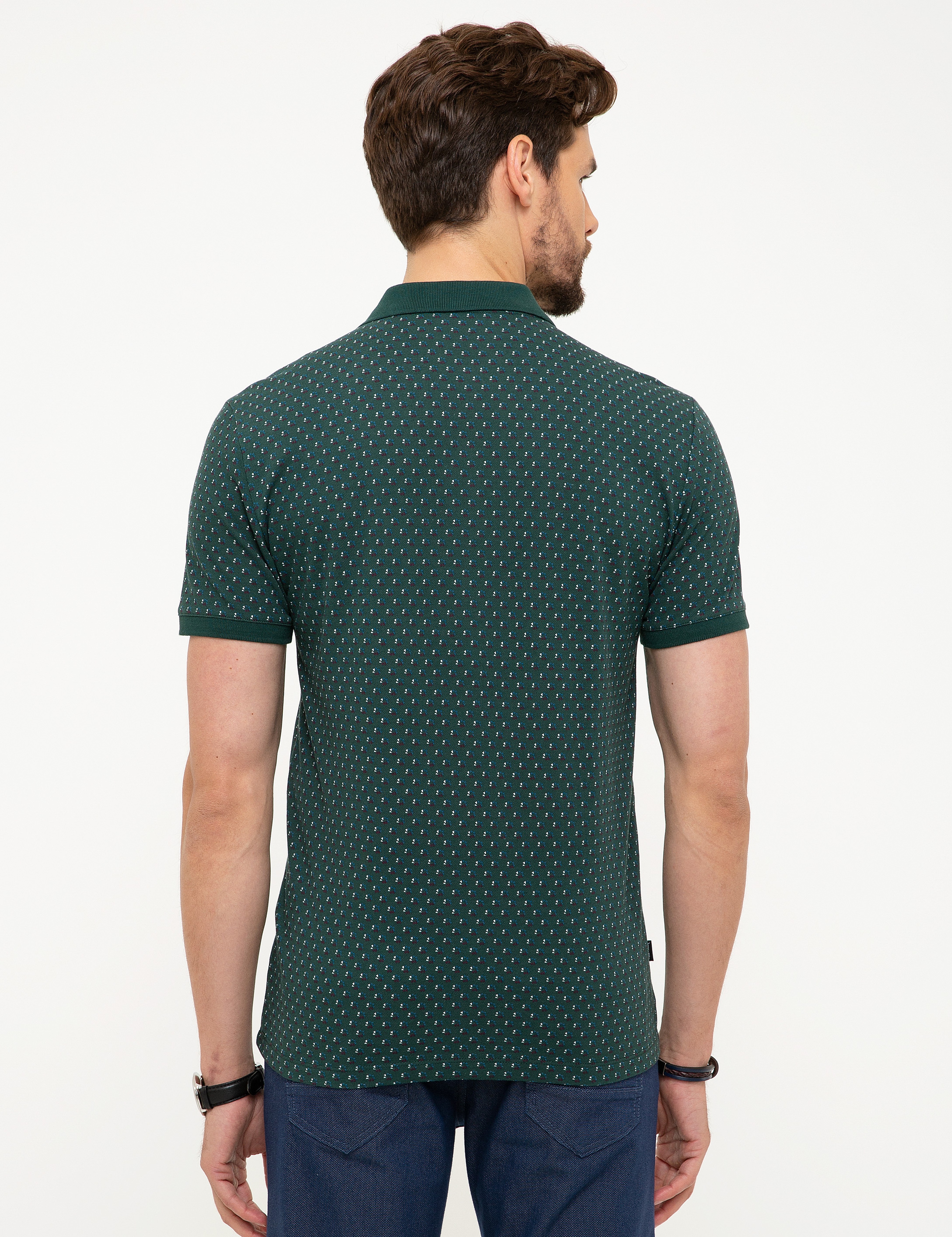 Koyu Yeşil Slim Fit T-shirt - Image 3