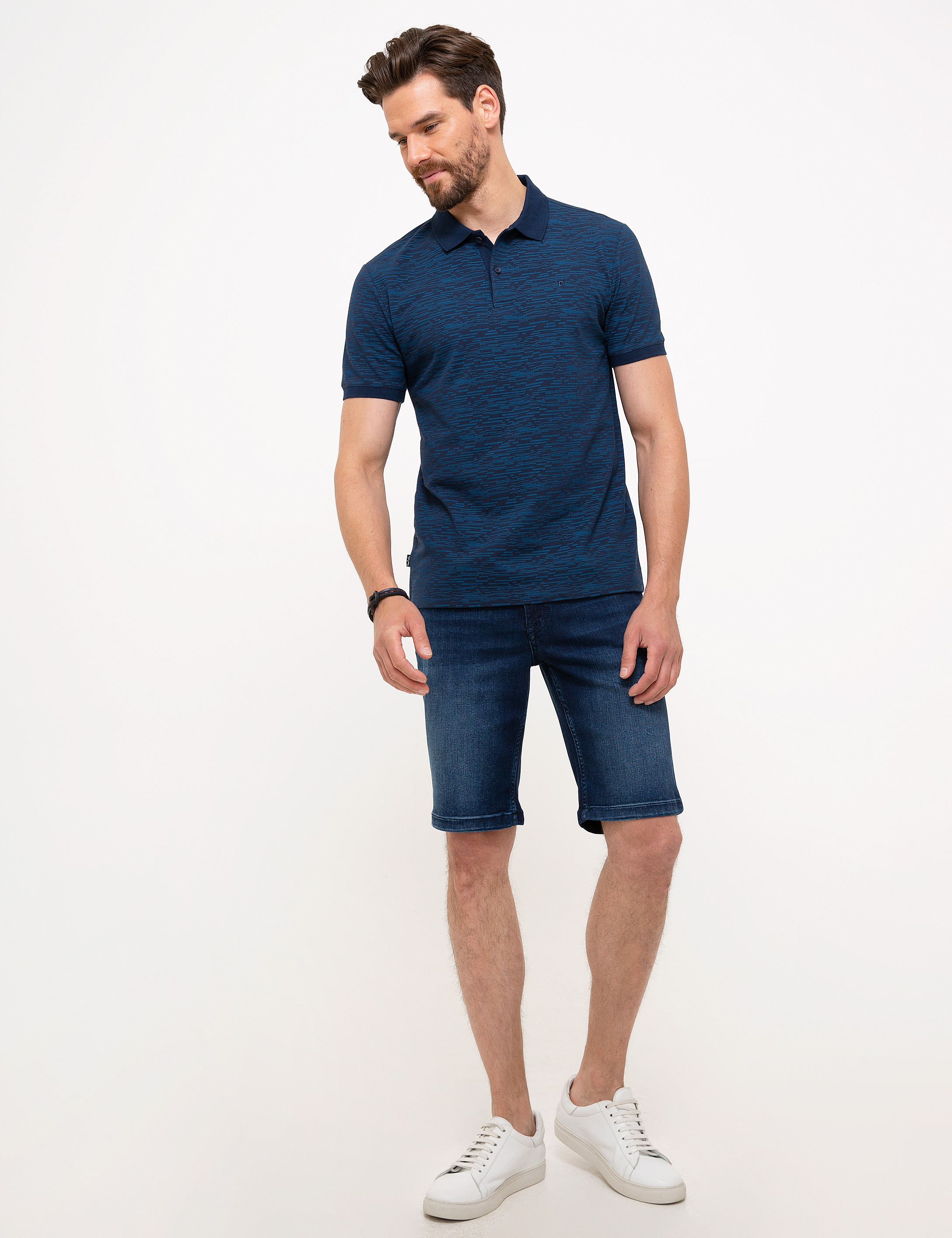 Lacivert Slim Fit Polo Yaka T-Shirt