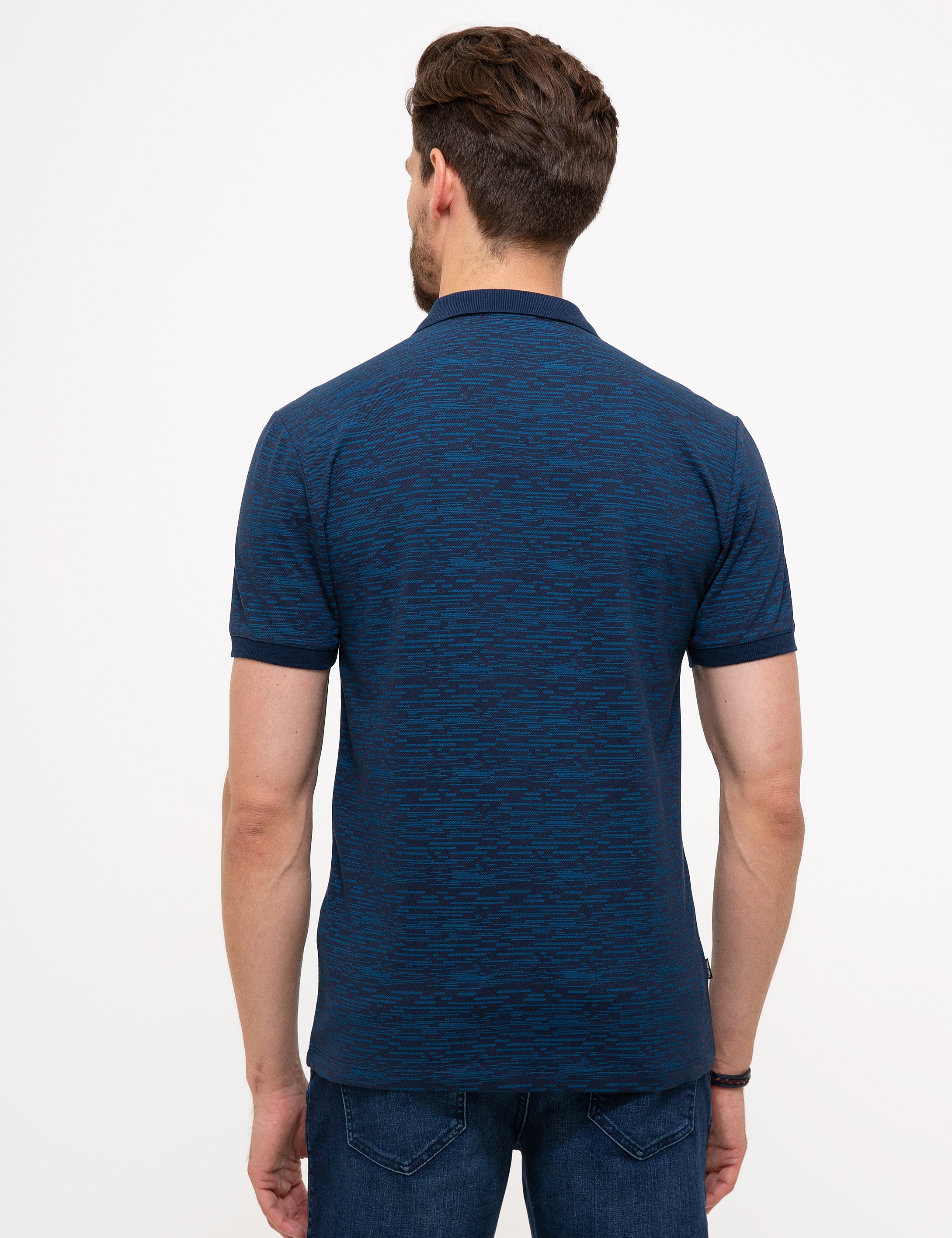 Lacivert Slim Fit Polo Yaka T-Shirt