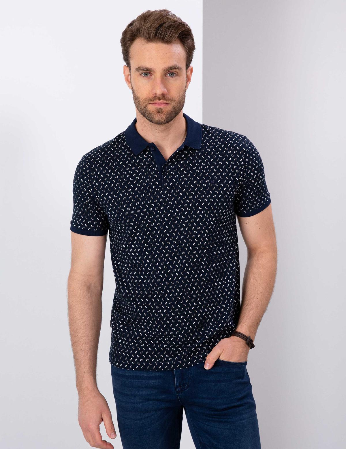 Lacivert Slim Fit T-Shirt