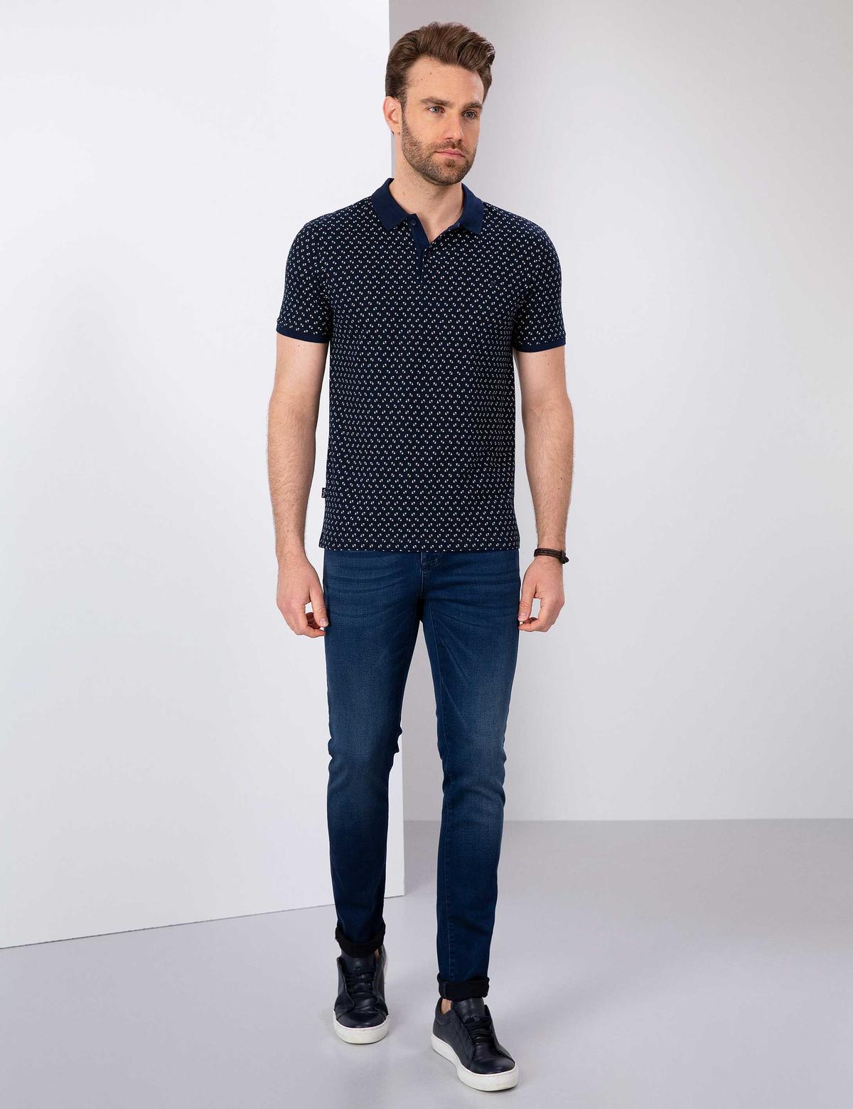 Lacivert Slim Fit T-Shirt - 50210359007