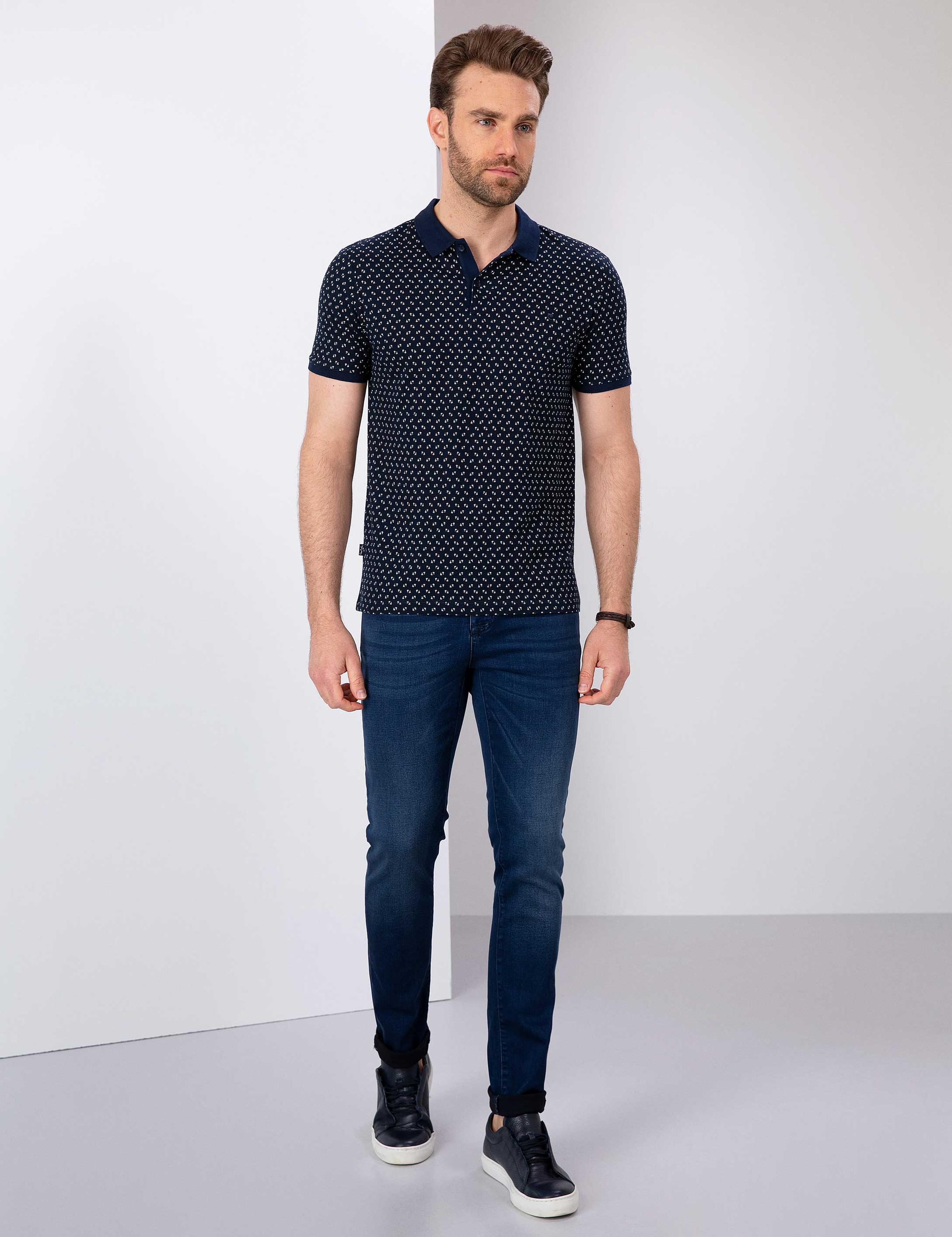 Lacivert Slim Fit T-Shirt