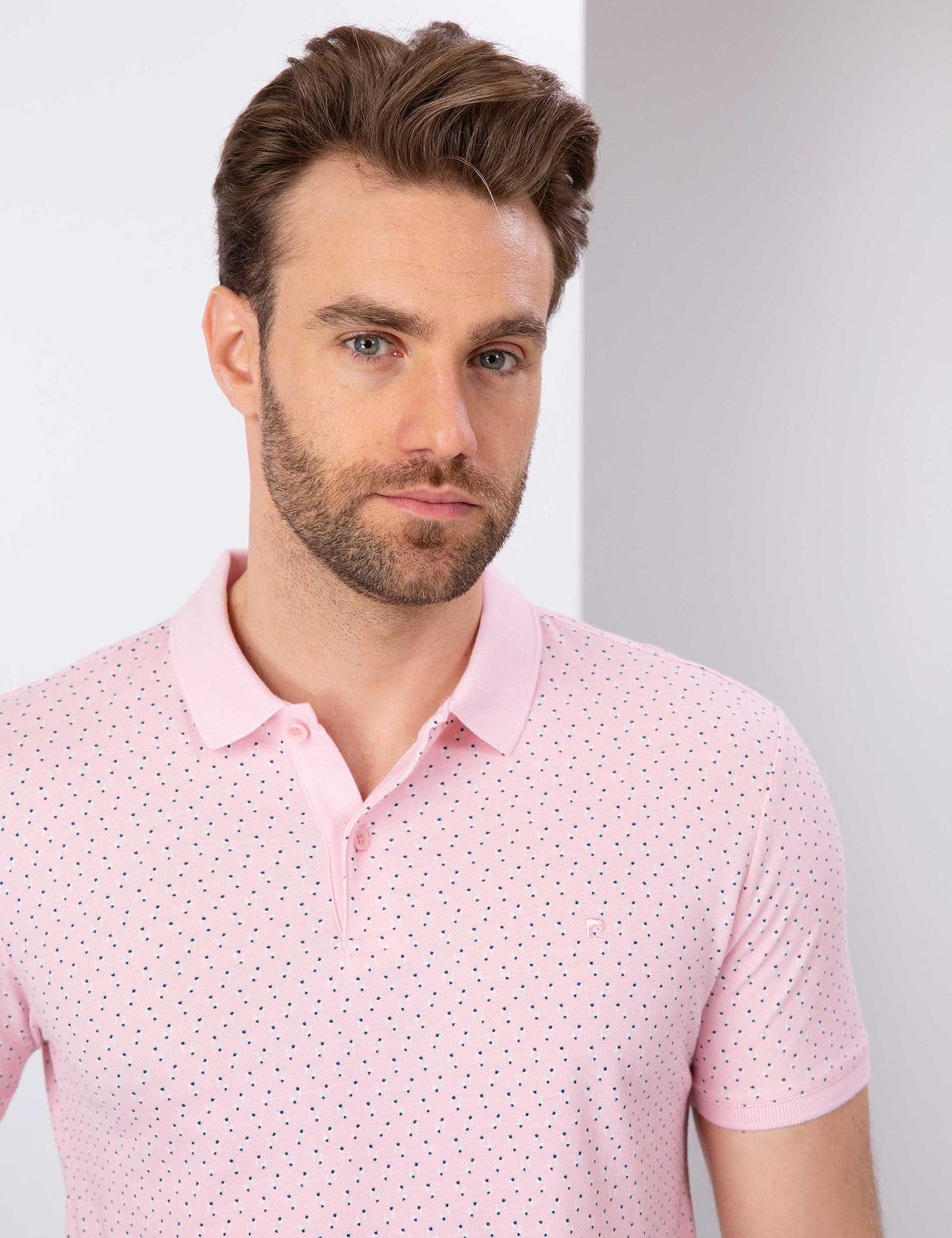 Pembe Slim Fit Polo Yaka T-Shirt - 50210359017