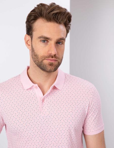 Pembe Slim Fit Polo Yaka T-Shirt - 50210359017