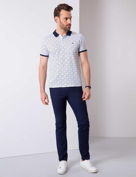 Beyaz Slim Fit Polo Yaka T-Shirt - 50210360004