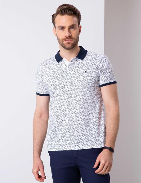 Beyaz Slim Fit Polo Yaka T-Shirt - 50210360004