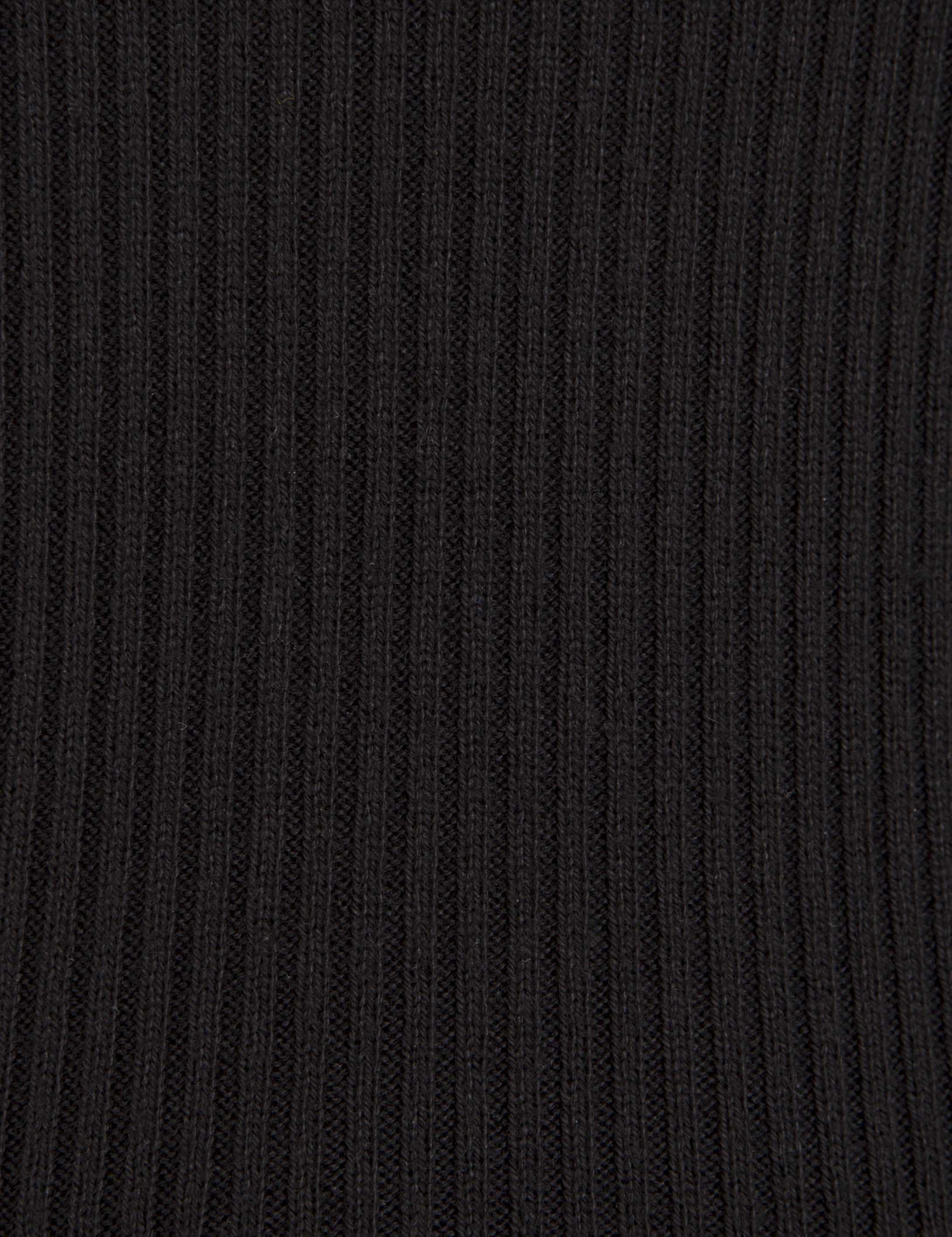 Siyah Slim Fit V Yaka Kazak - Image 6