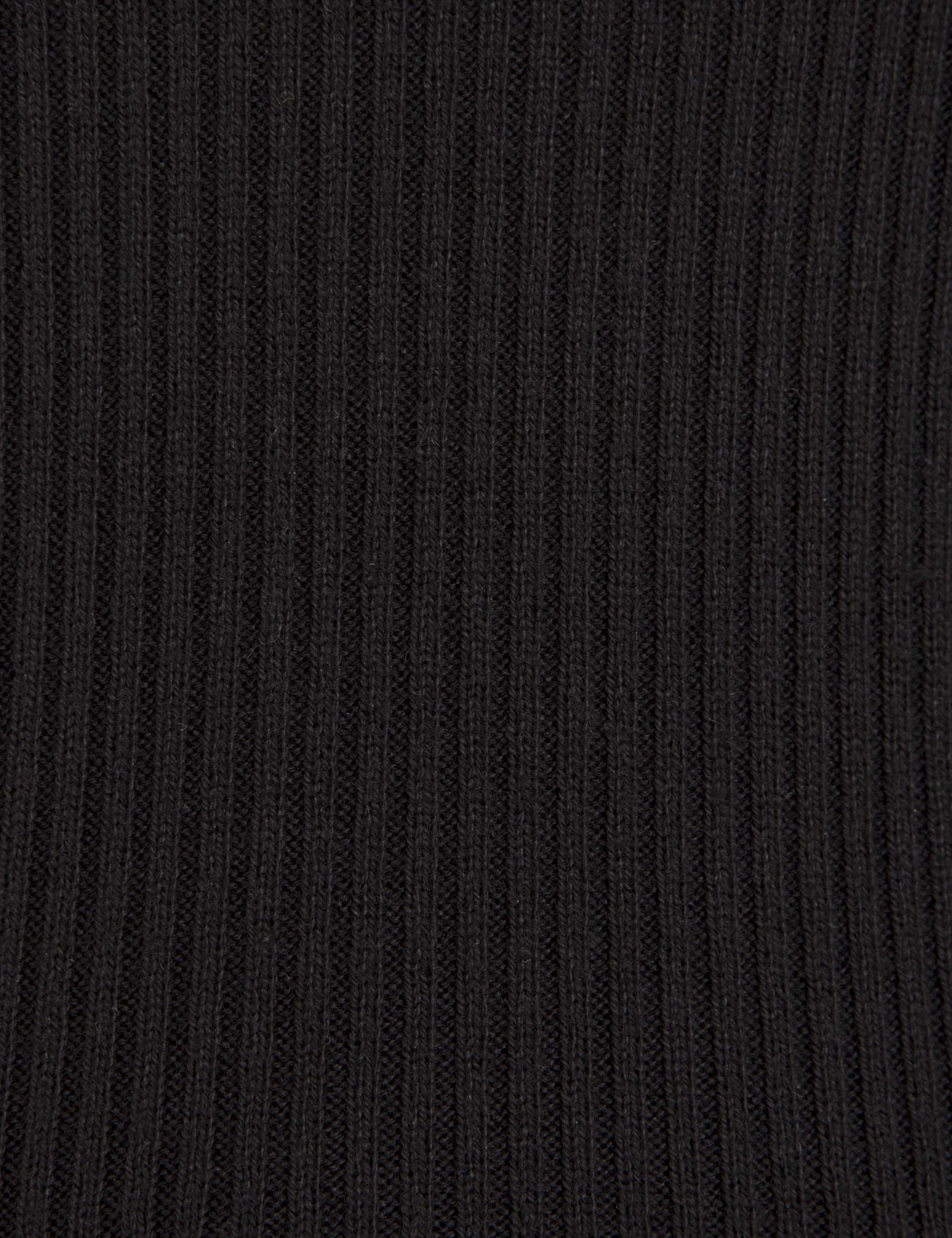 Siyah Slim Fit V Yaka Kazak