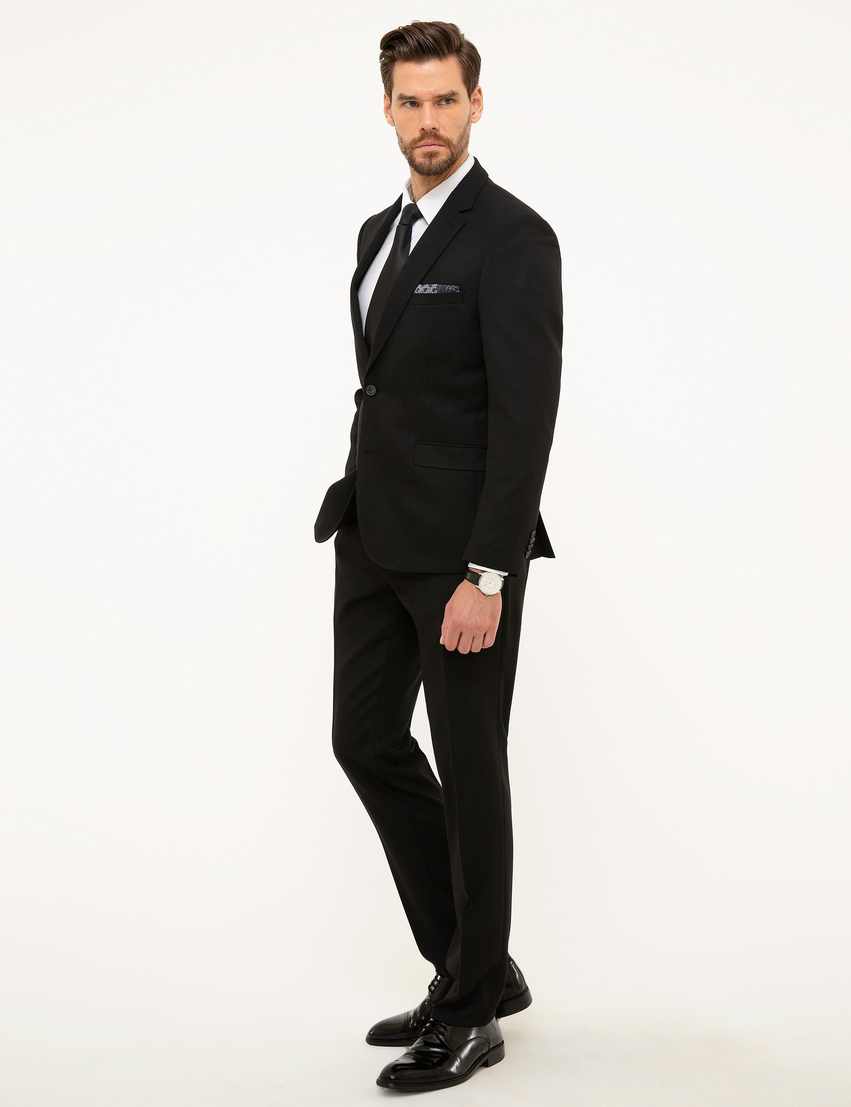 Siyah Slim Fit Takım Elbise