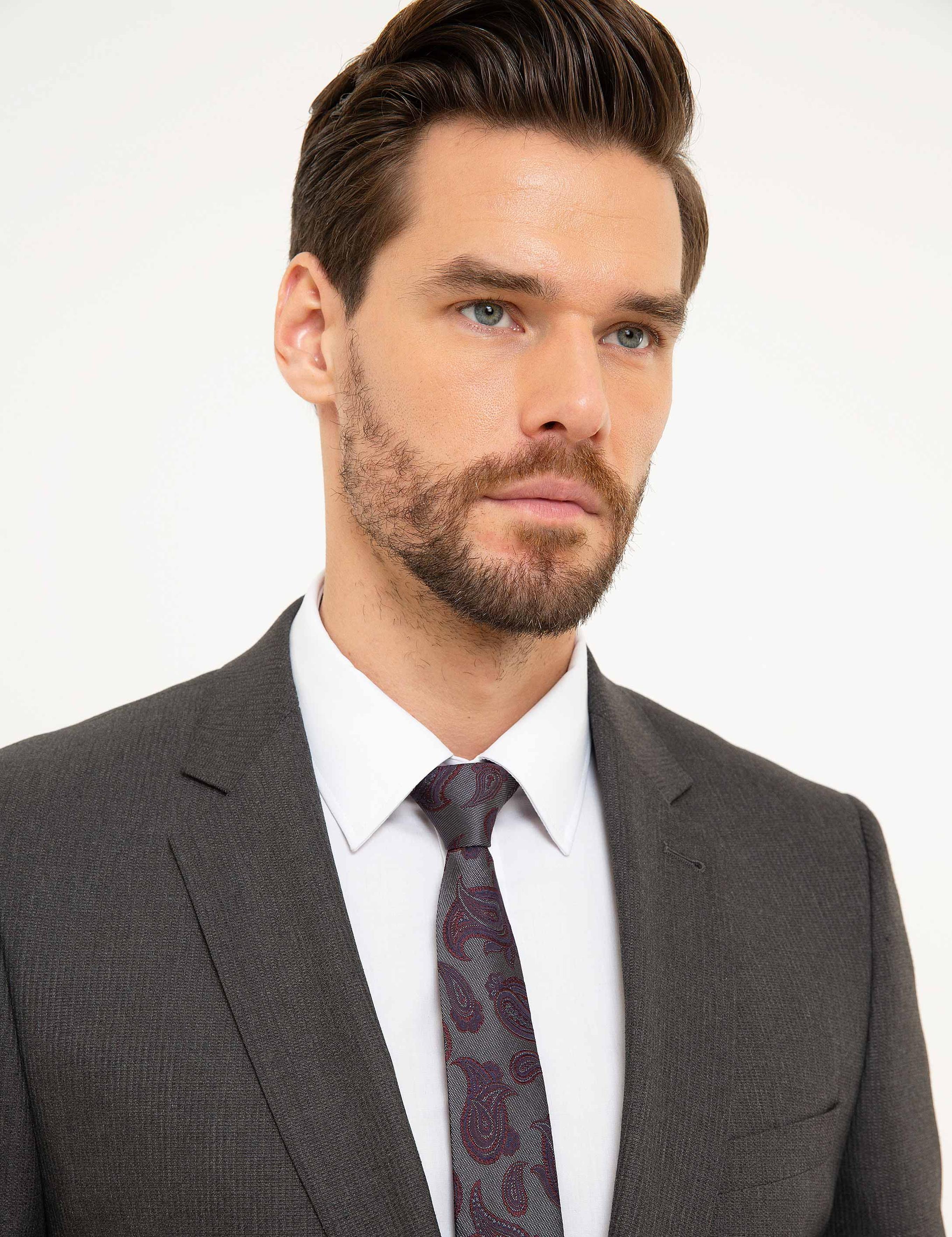 Füme Slim Fit Takım Elbise