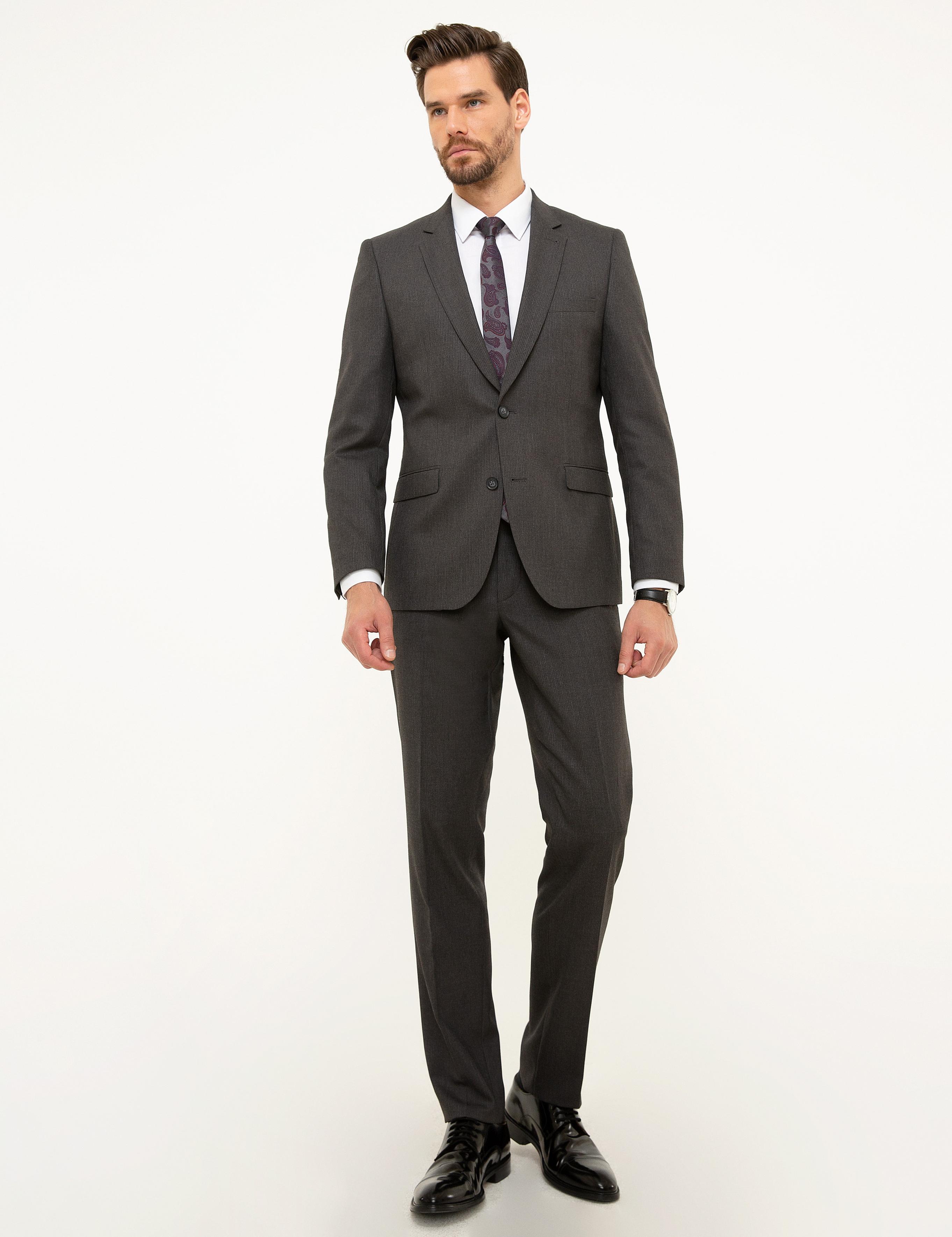 Füme Slim Fit Takım Elbise