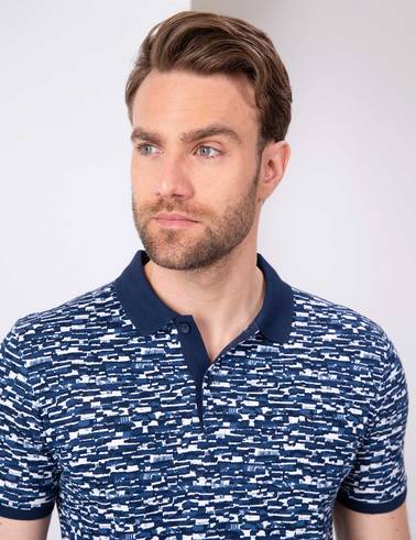 Lacivert Slim Fit Polo Yaka T-Shirt