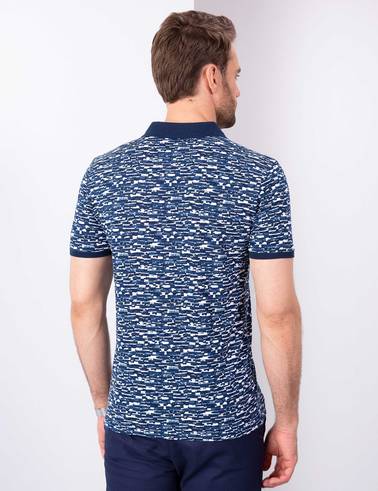 Lacivert Slim Fit Polo Yaka T-Shirt