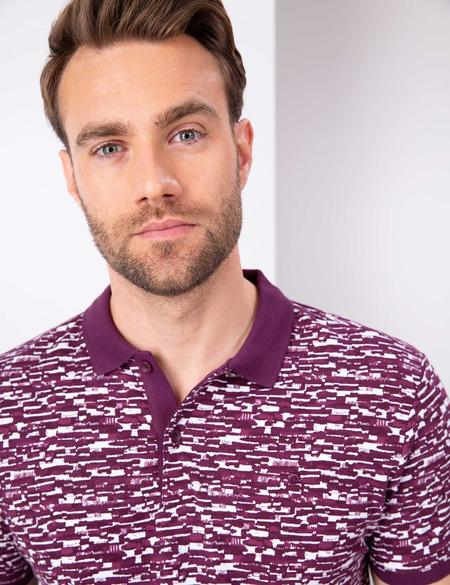 Bordo Slim Fit Polo Yaka Tişört - 50210519016