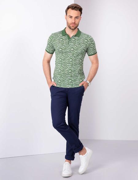 Yeşil Slim Fit Polo Yaka T-Shirt - 50210519029