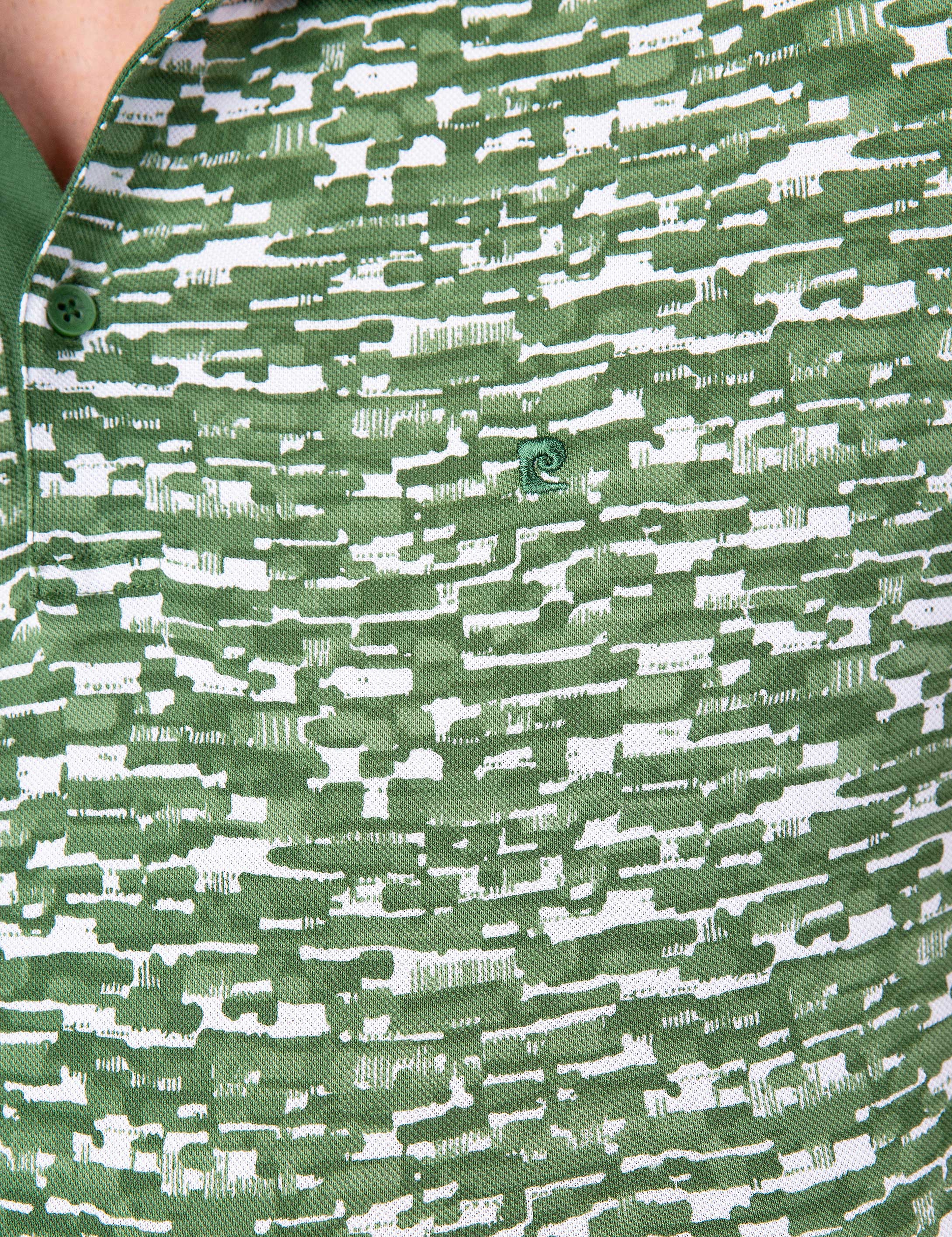 Yeşil Slim Fit Polo Yaka T-Shirt - Image 5
