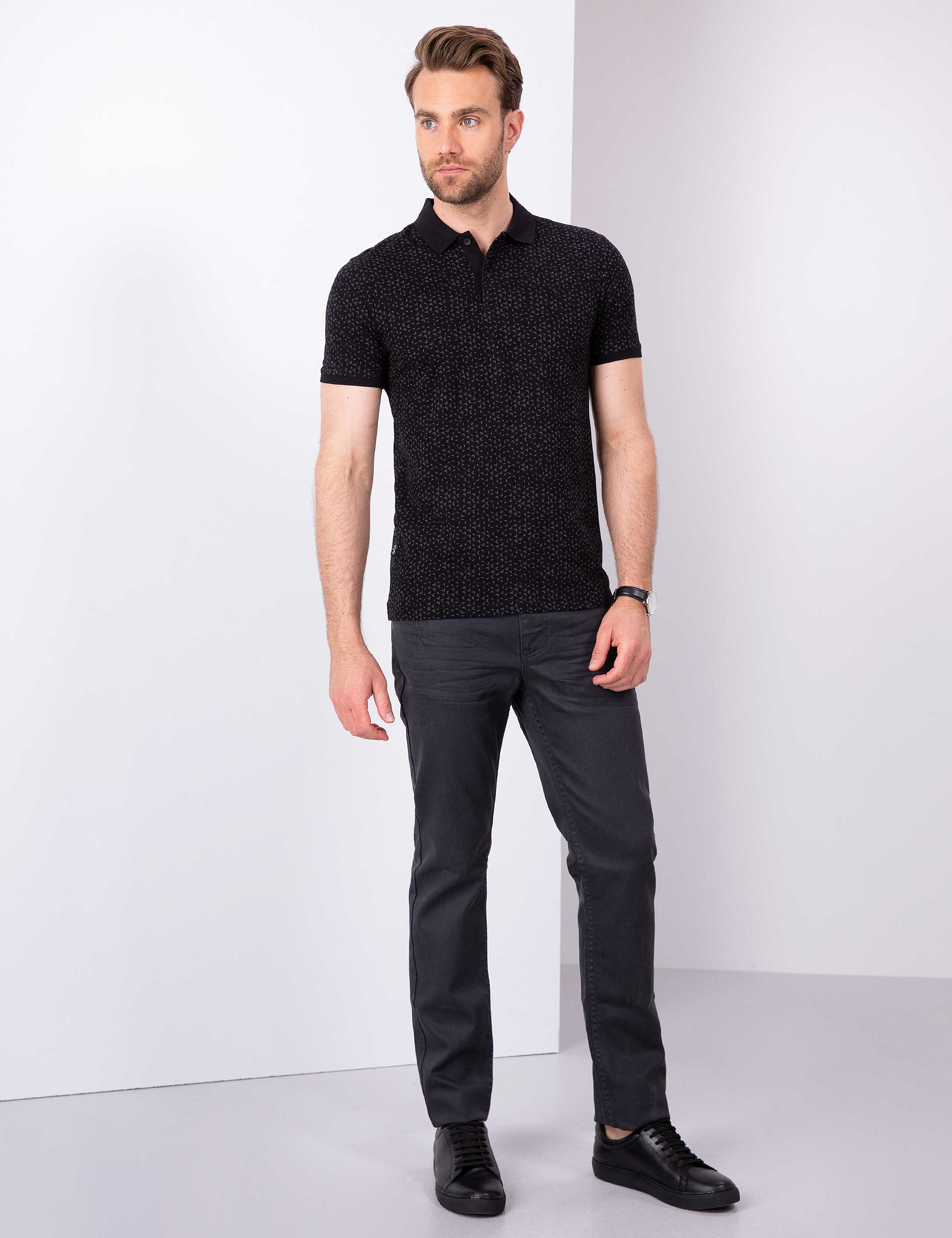 Siyah Slim Fit T-Shirt - Image 4