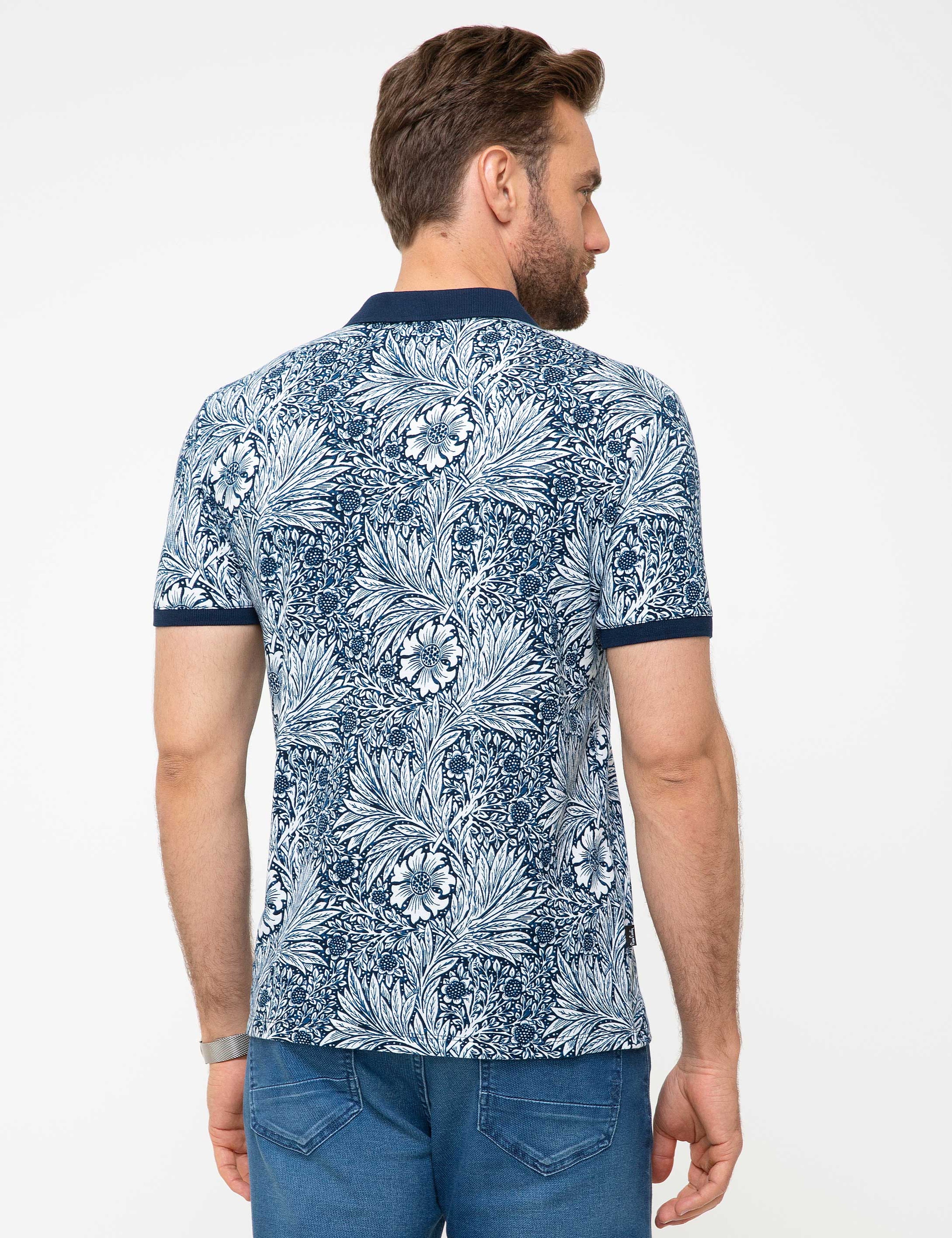 Lacivert Slim Fit Polo Yaka T-Shirt - Image 3