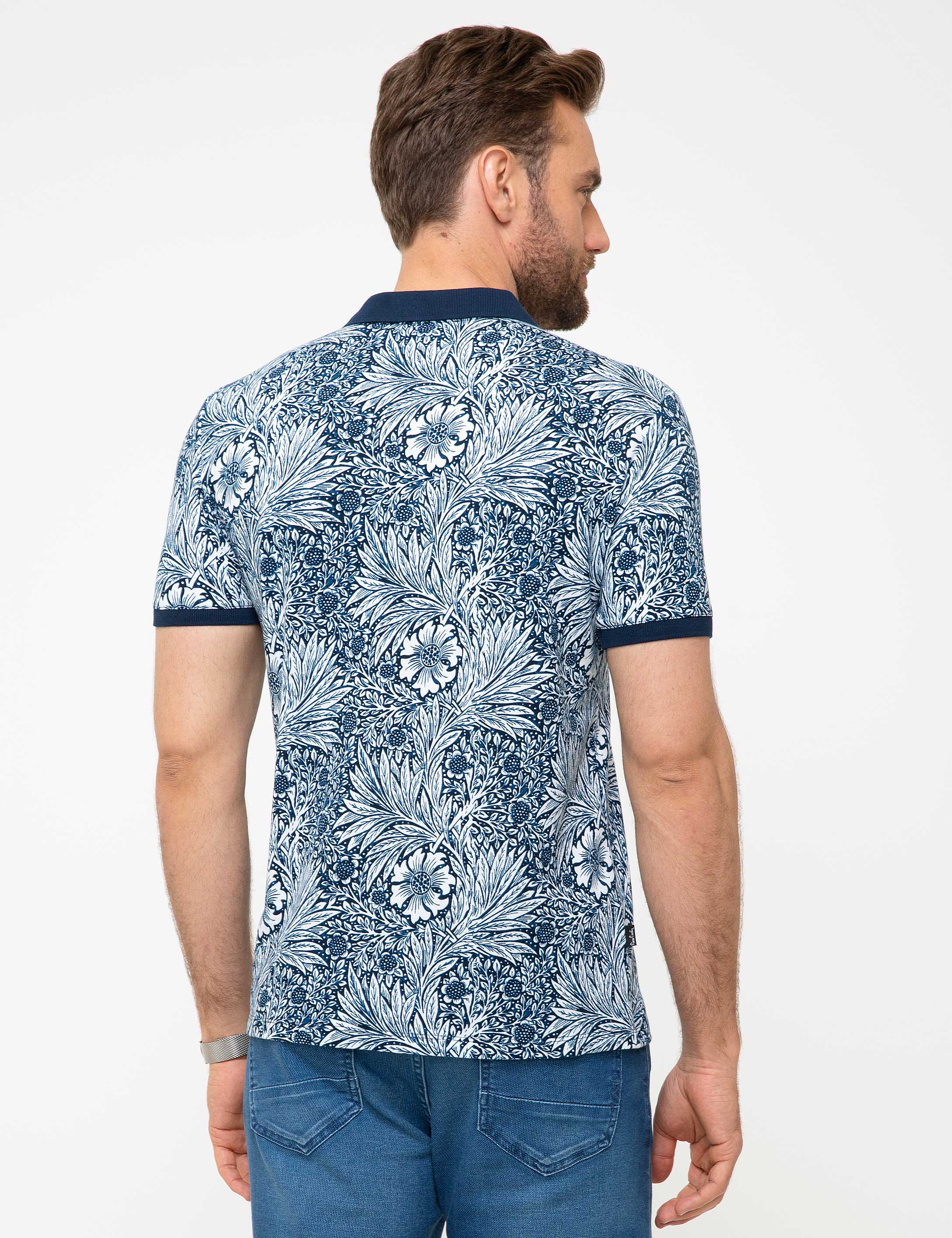 Lacivert Slim Fit Polo Yaka T-Shirt