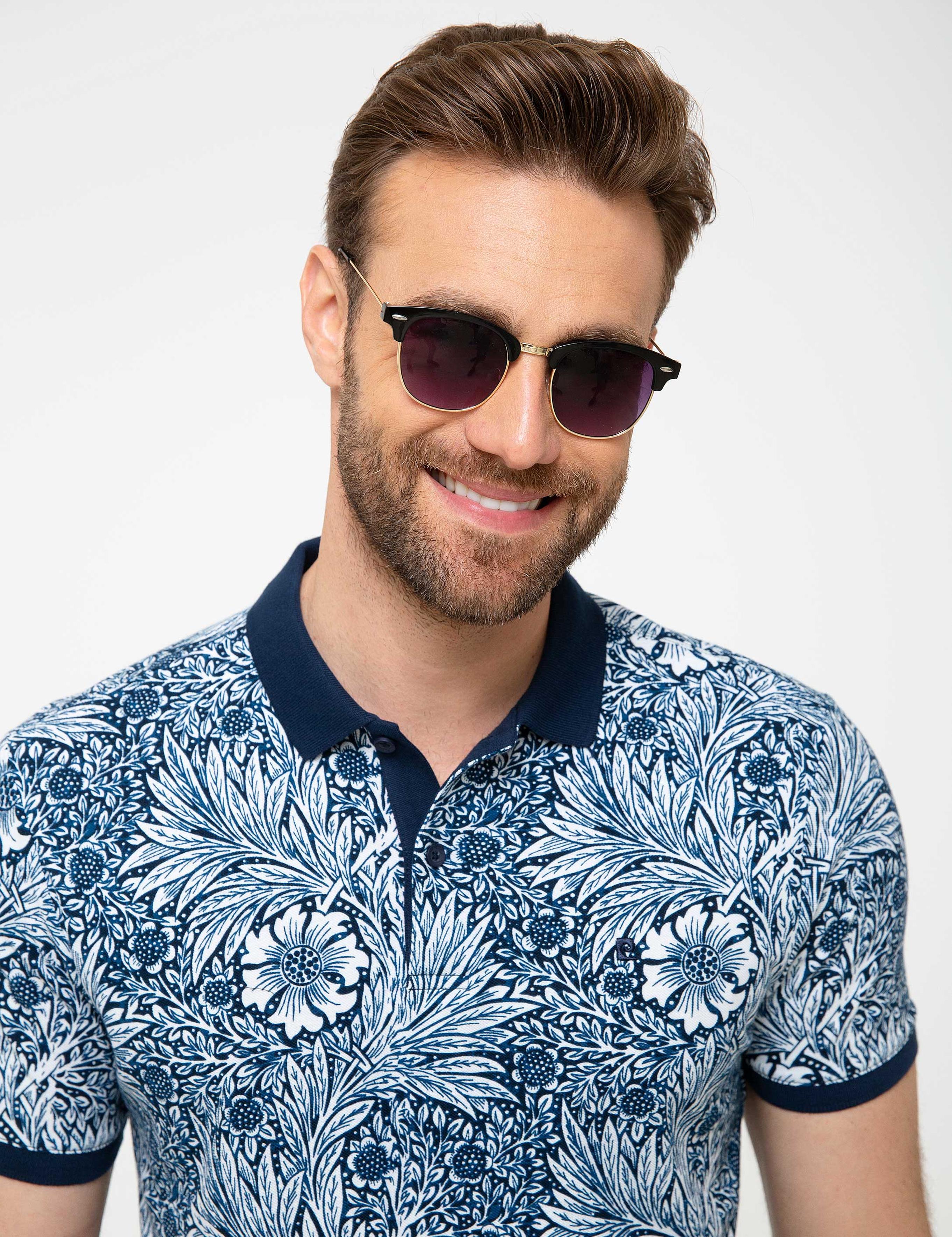 Lacivert Slim Fit Polo Yaka T-Shirt