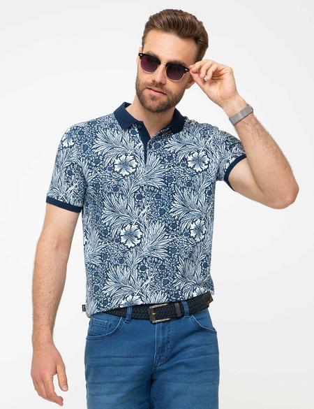 Lacivert Slim Fit Polo Yaka T-Shirt - 50210521003