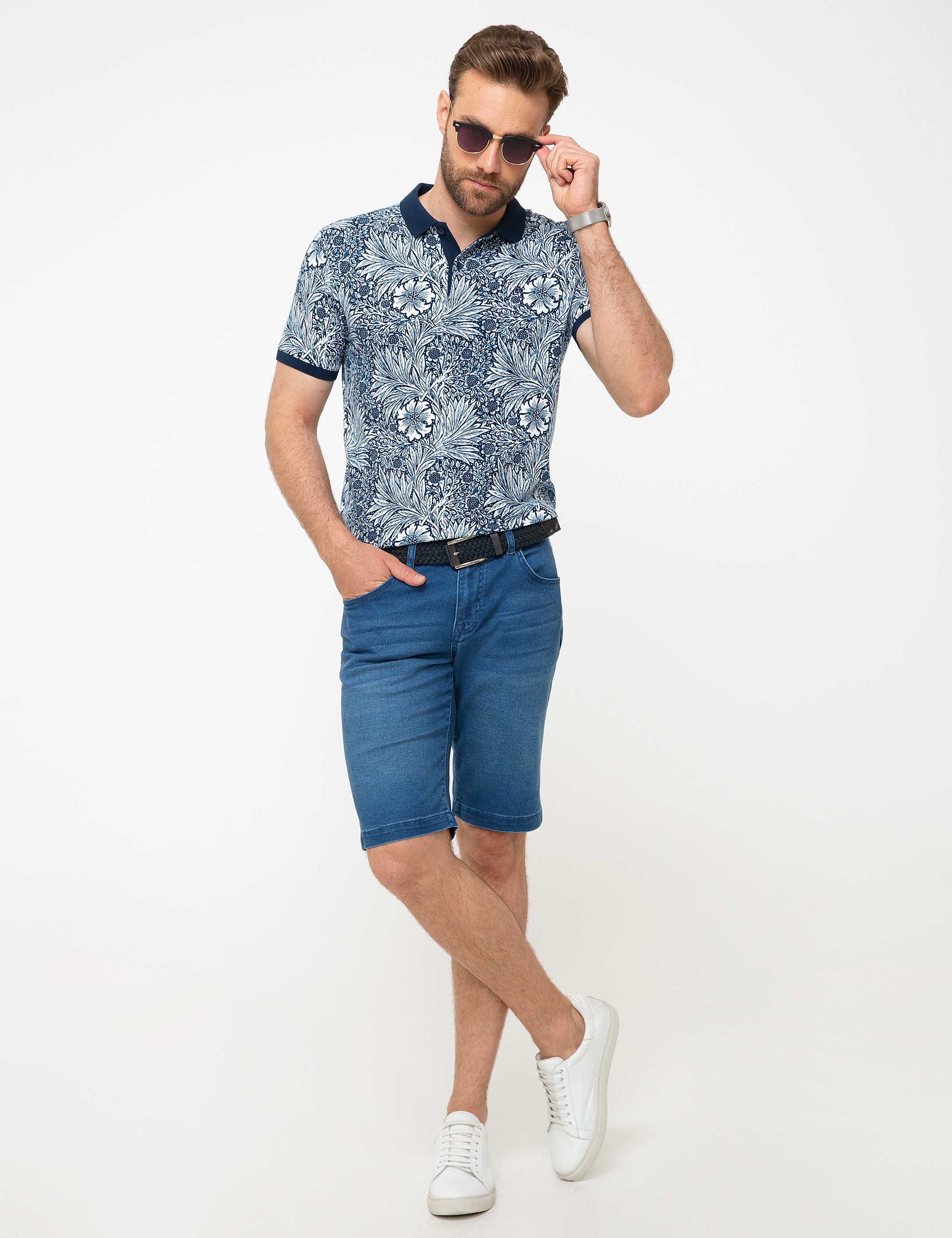 Lacivert Slim Fit Polo Yaka T-Shirt - Image 4