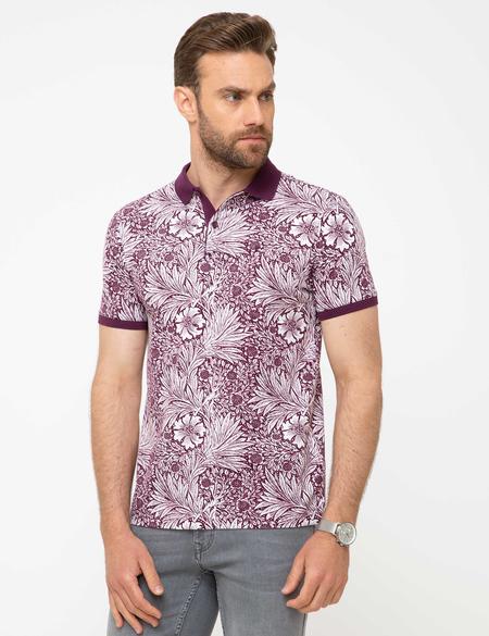 Bordo Slim Fit Polo Yaka T-Shirt - 50210521002