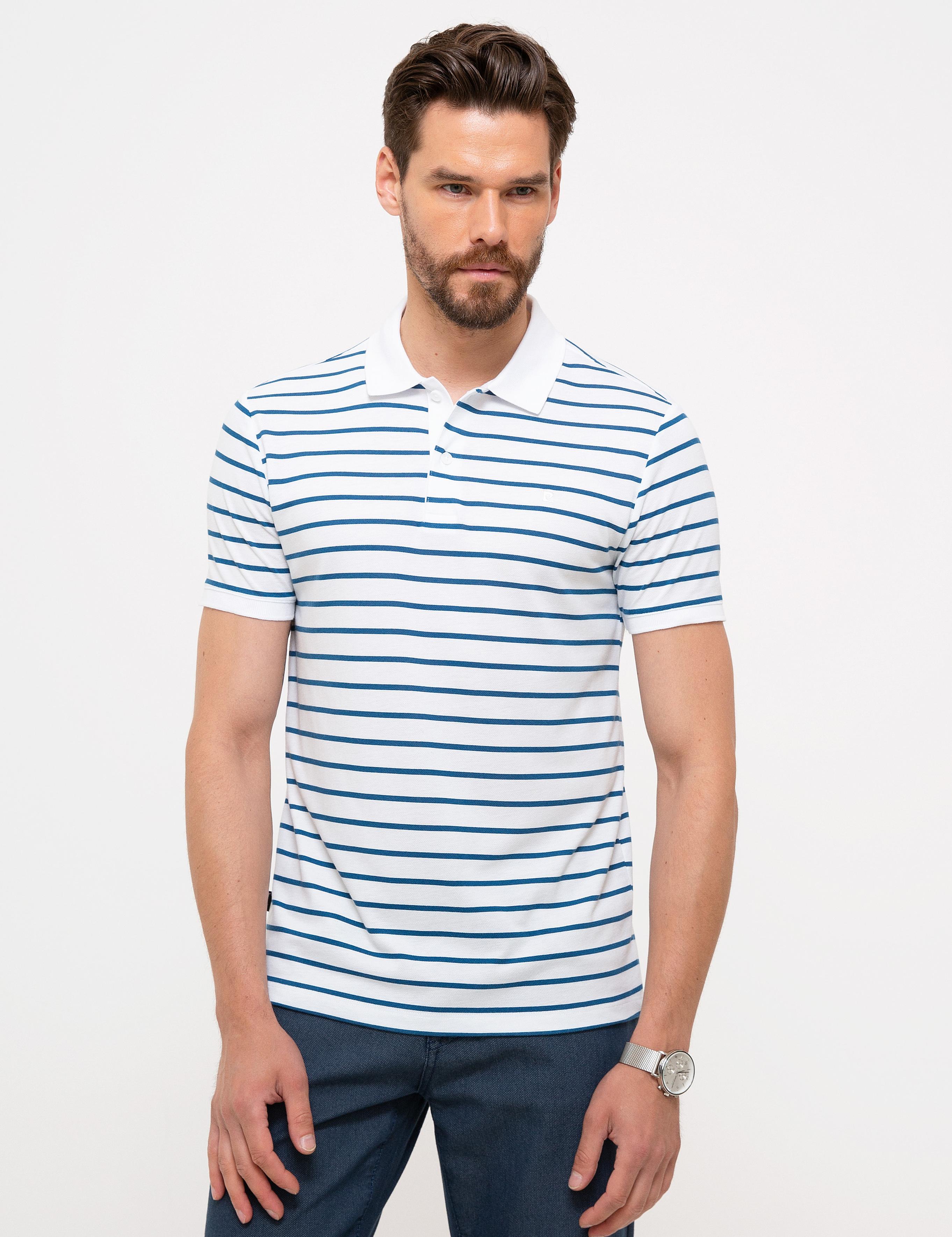 Beyaz Slim Fit Polo Yaka T-Shirt
