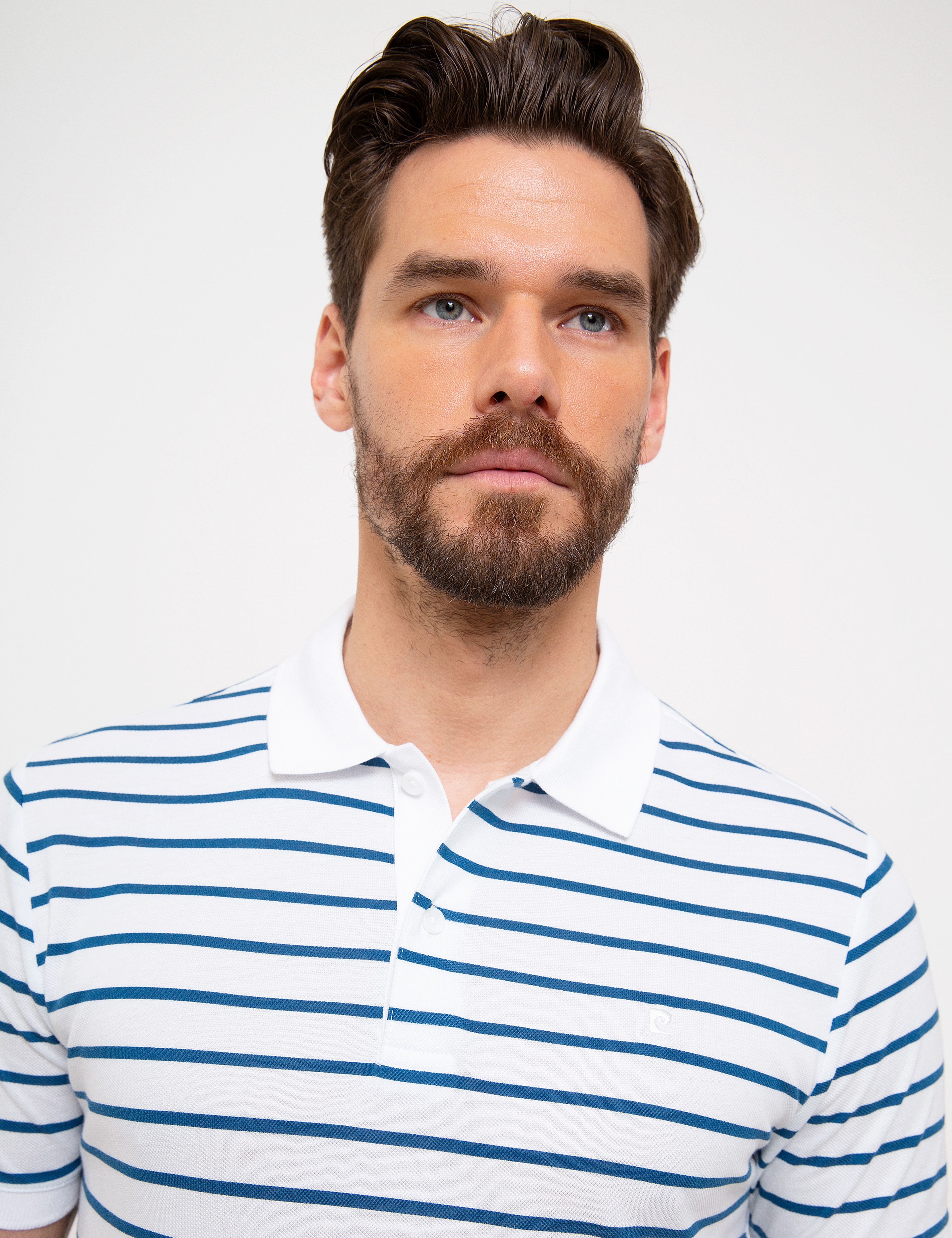 Beyaz Slim Fit Polo Yaka T-Shirt