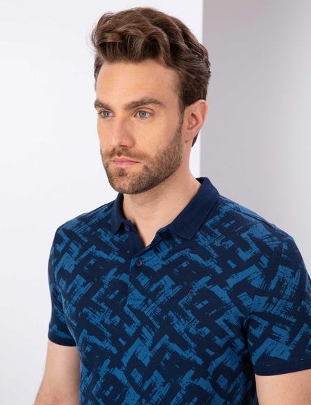 Lacivert Slim Fit Polo Yaka T-Shirt - 50210526001