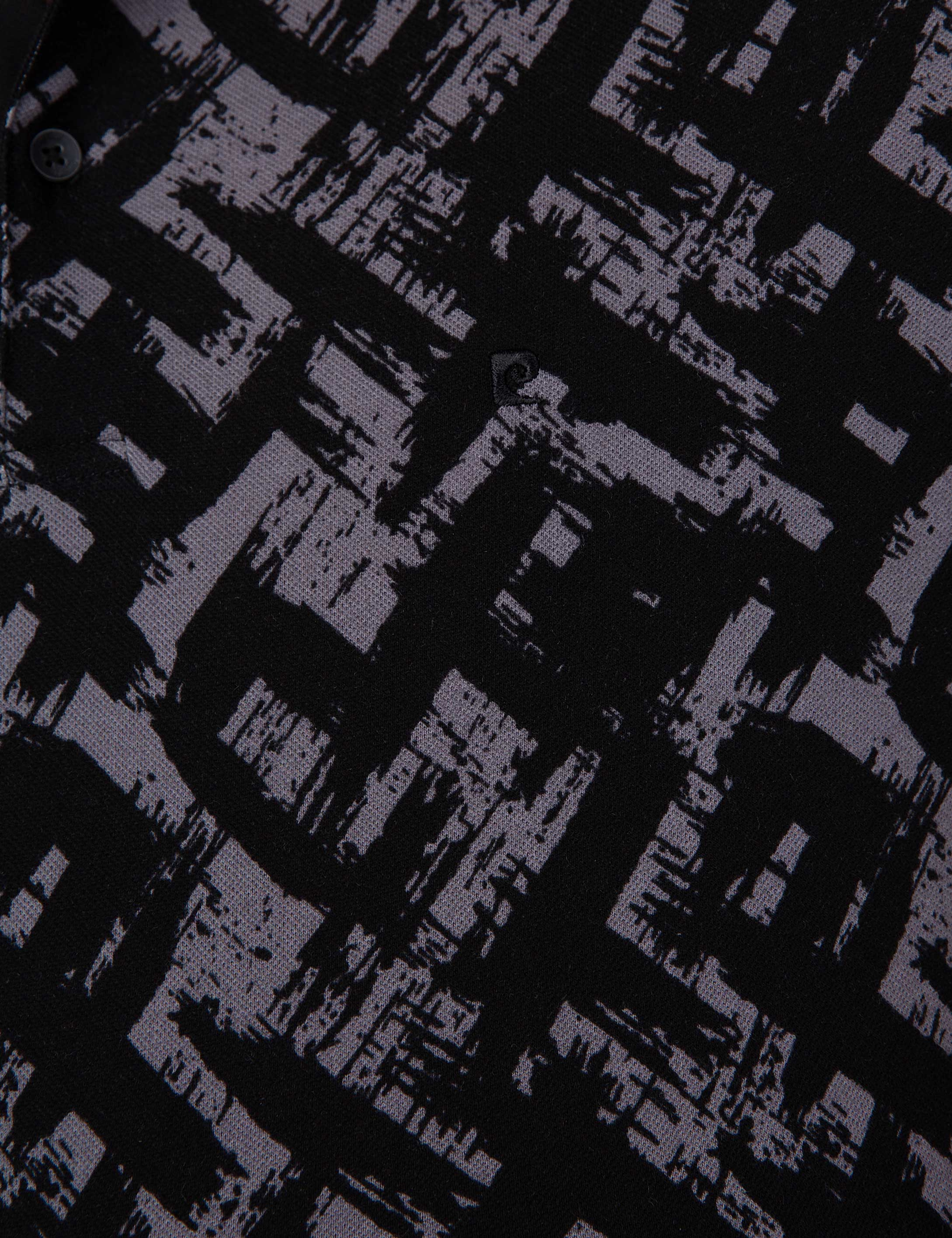 Siyah Slim Fit Polo Yaka T-Shirt - Image 5