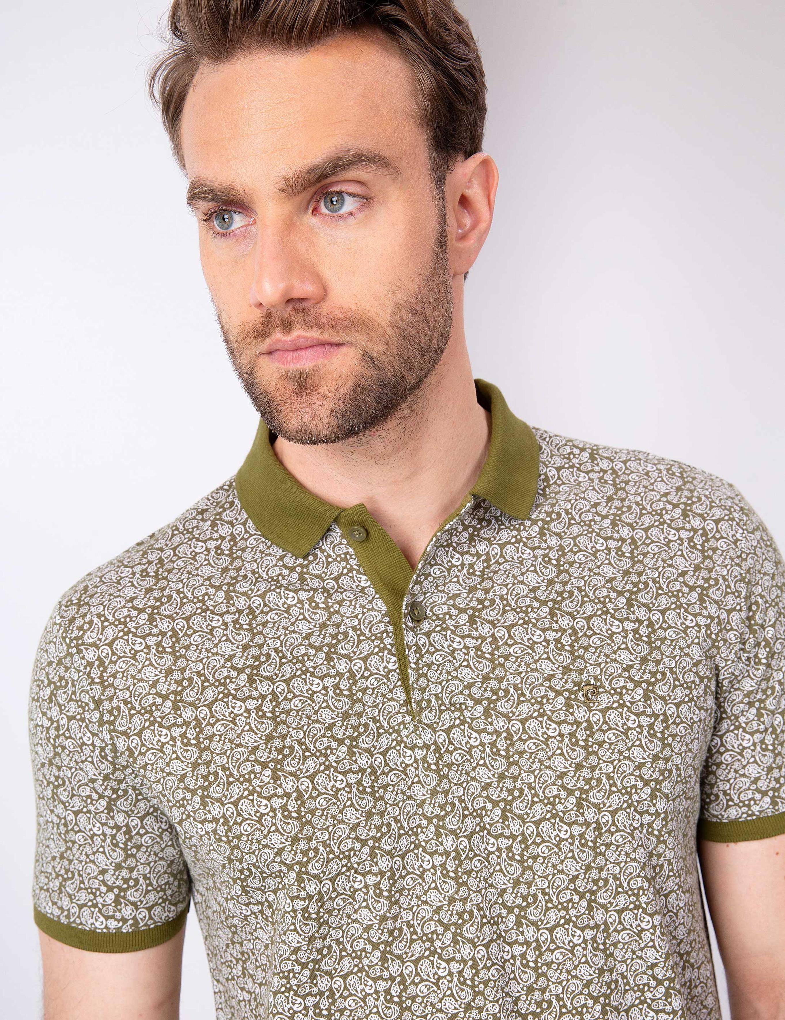 Haki Slim Fit Polo Yaka T-Shirt