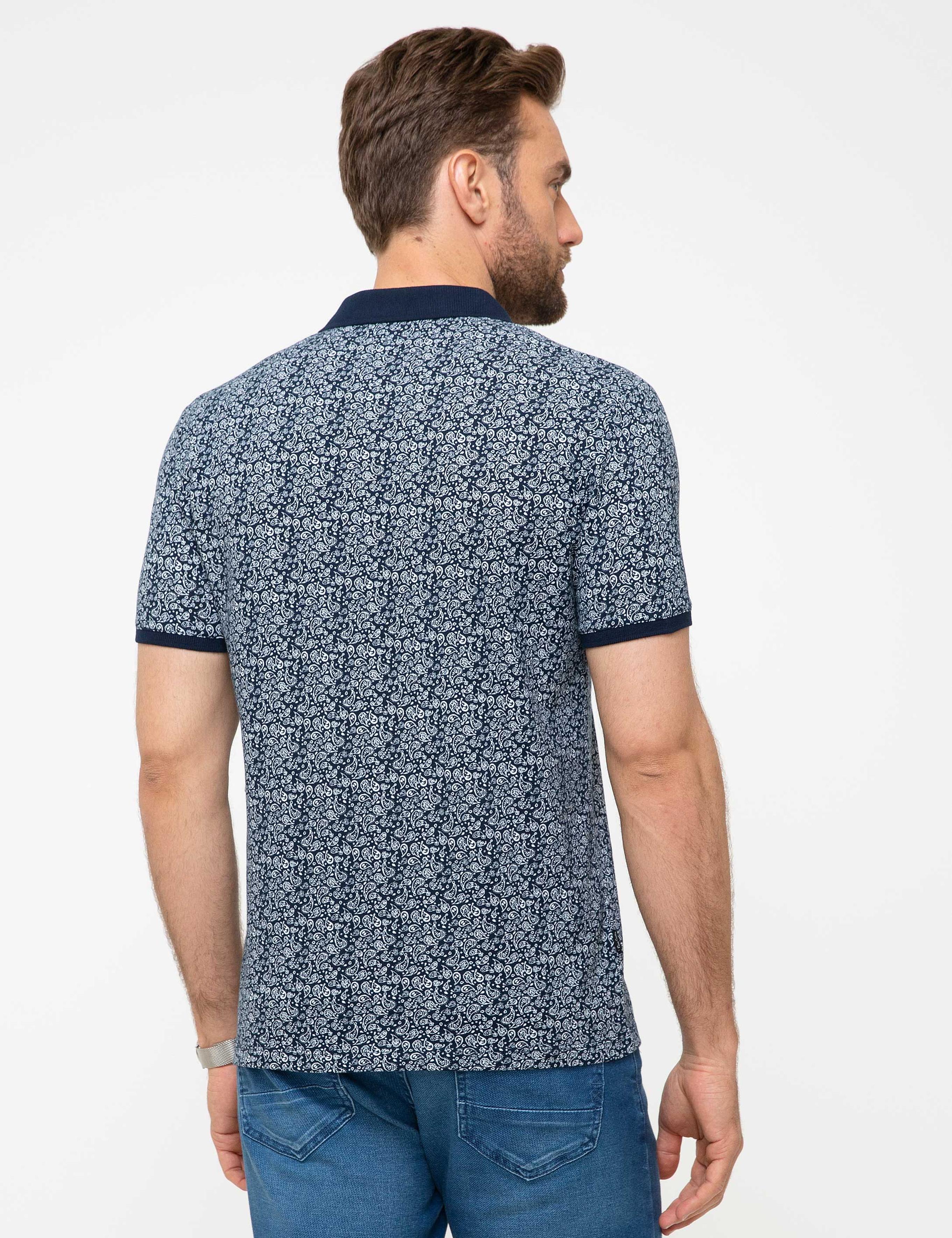 Lacivert Slim Fit Polo Yaka T-Shirt