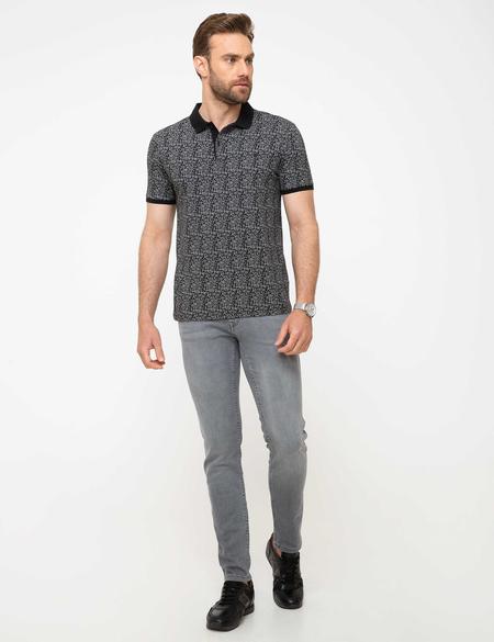 Siyah Slim Fit Polo Yaka T-Shirt - 50210549028