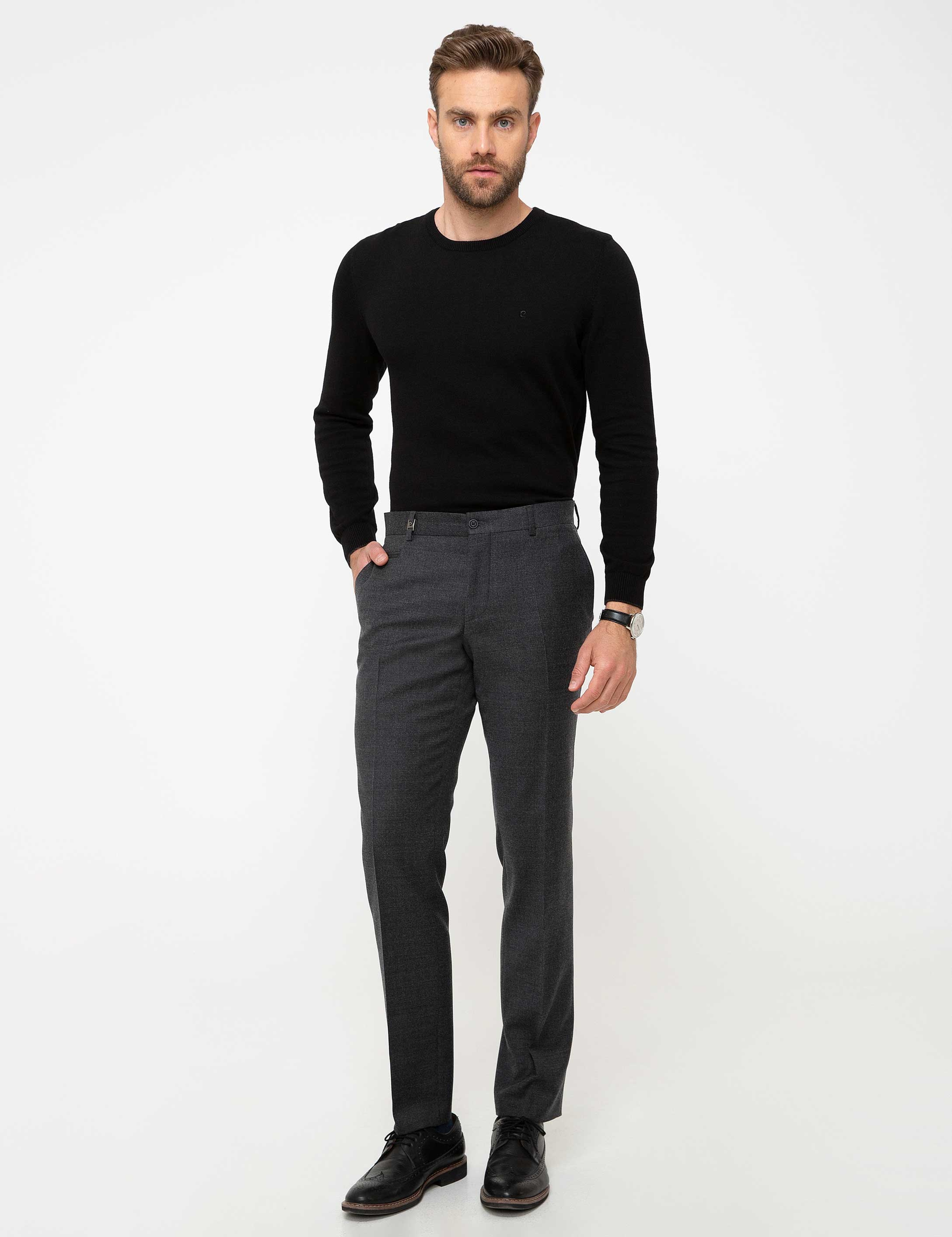 Antrasit Slim Fit Pantolon - Image 1