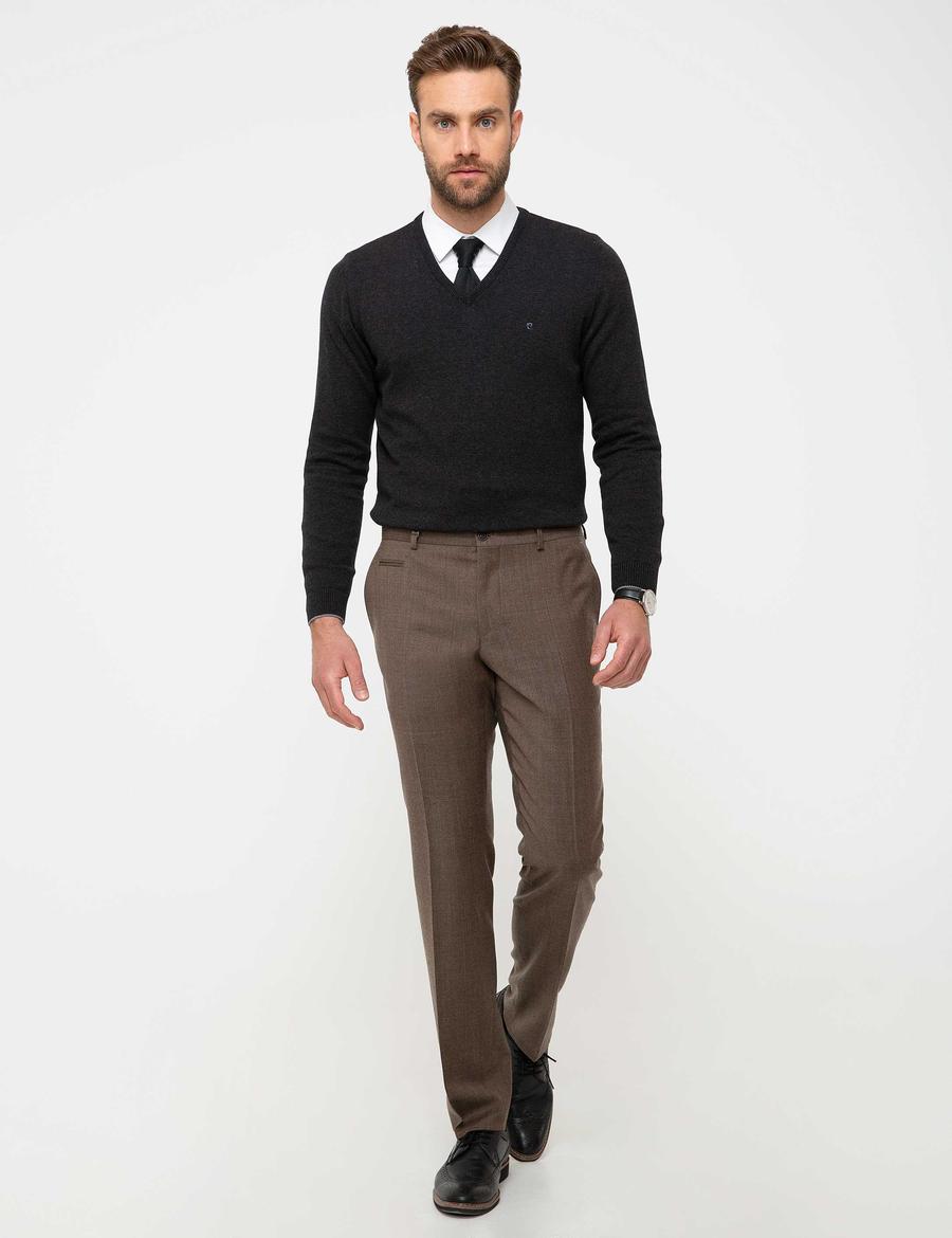 Açık Kahverengi Slim Fit Pantolon