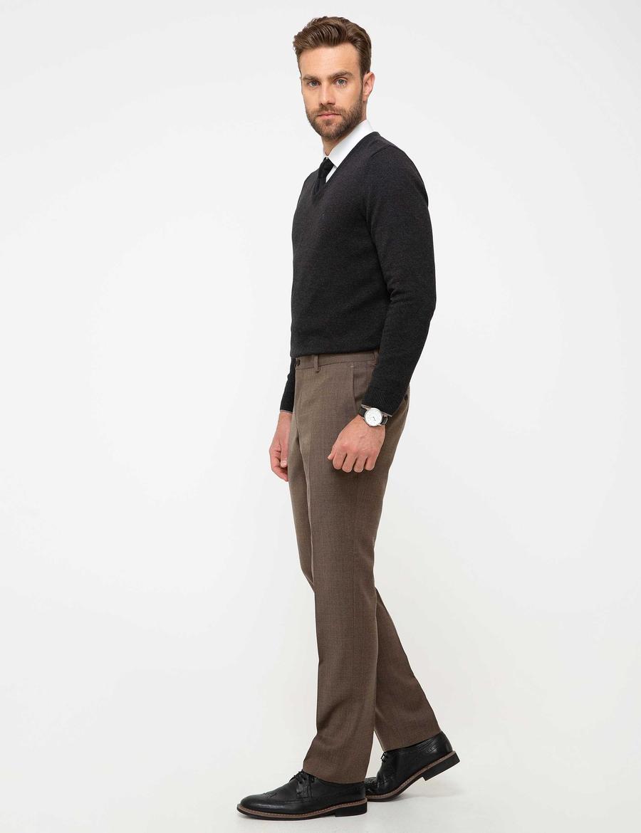 Açık Kahverengi Slim Fit Pantolon