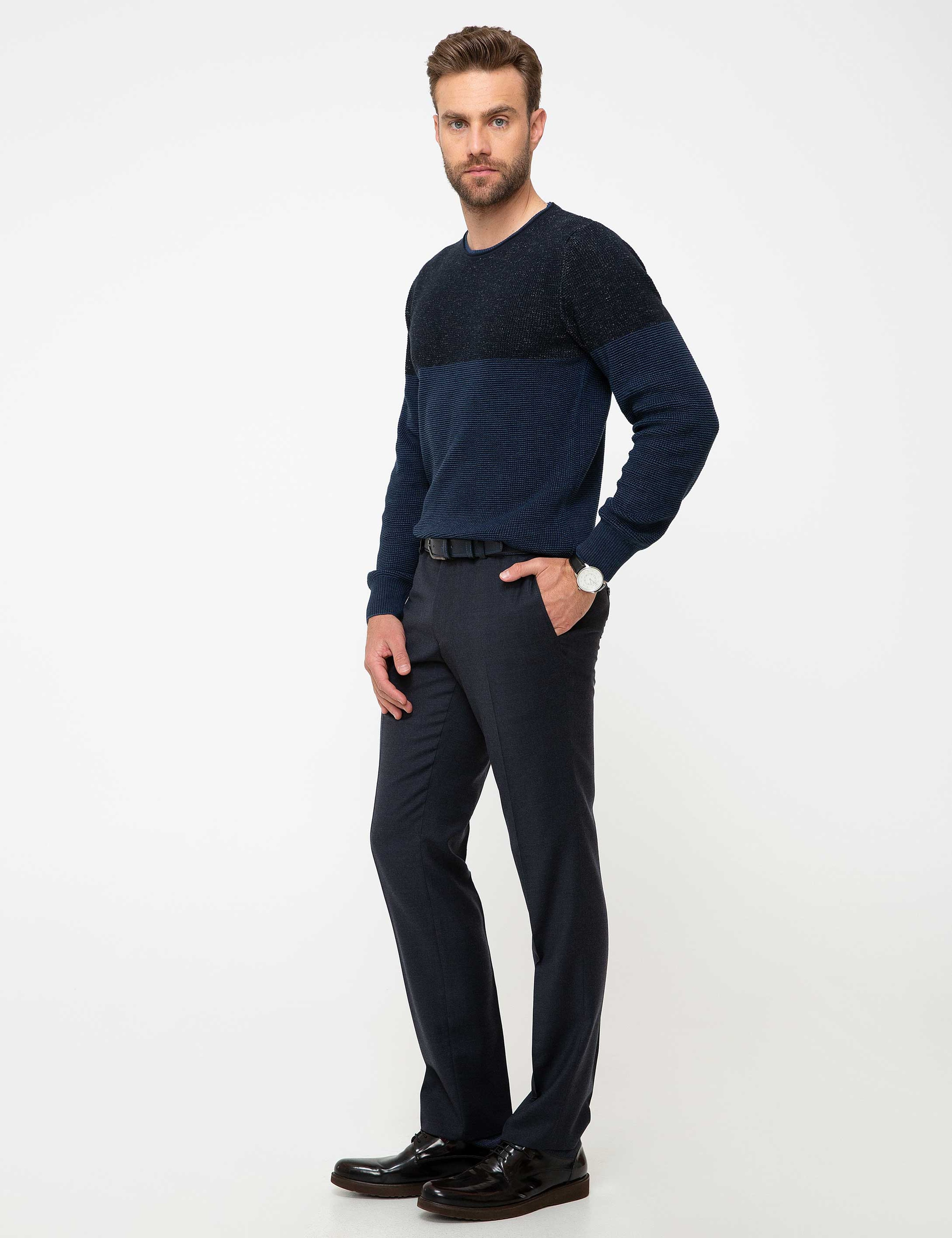 Lacivert Slim Fit Pantolon - Image 2