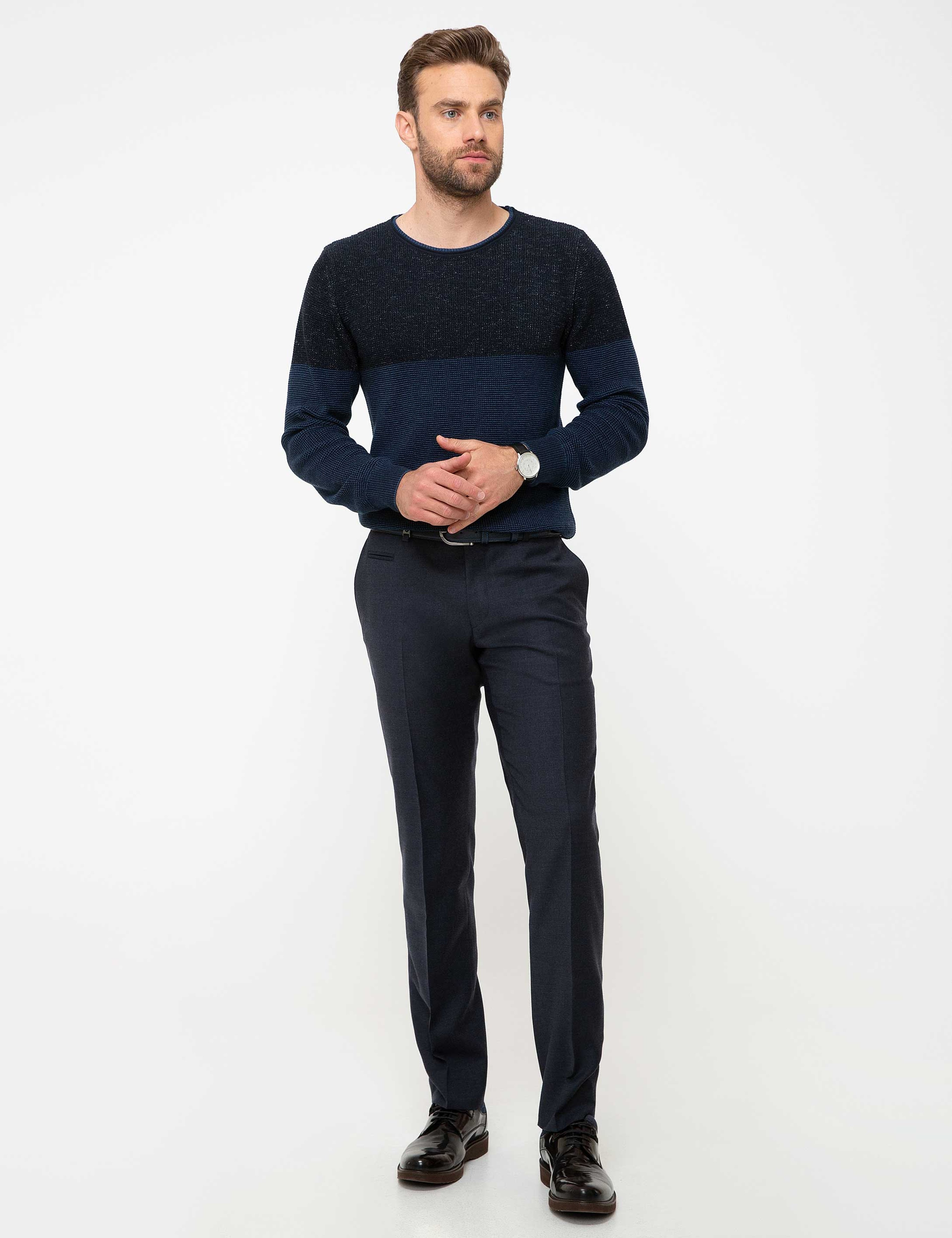Lacivert Slim Fit Pantolon - Image 1