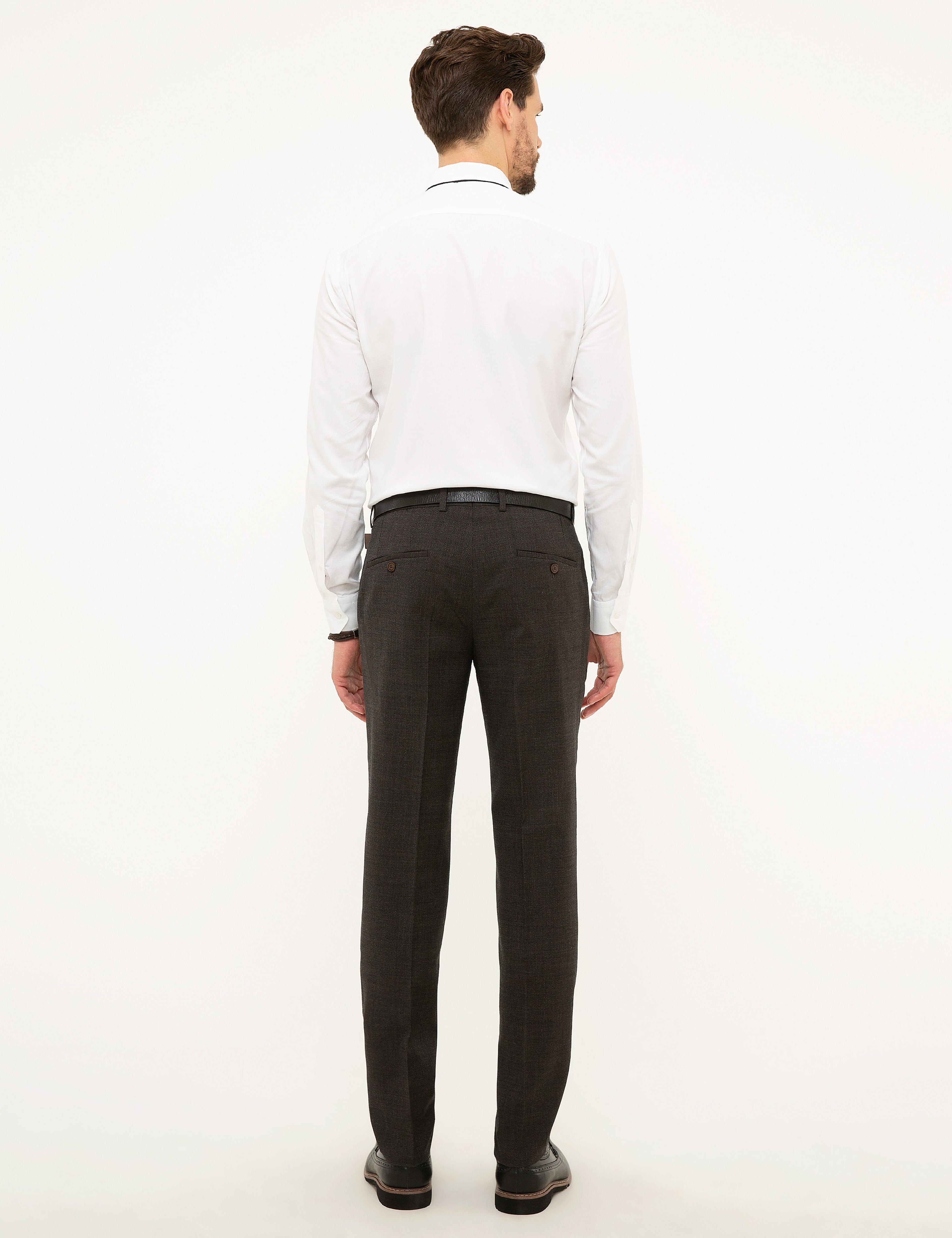 Kahverengi Ex. Slim Fit Kumaş Pantolon