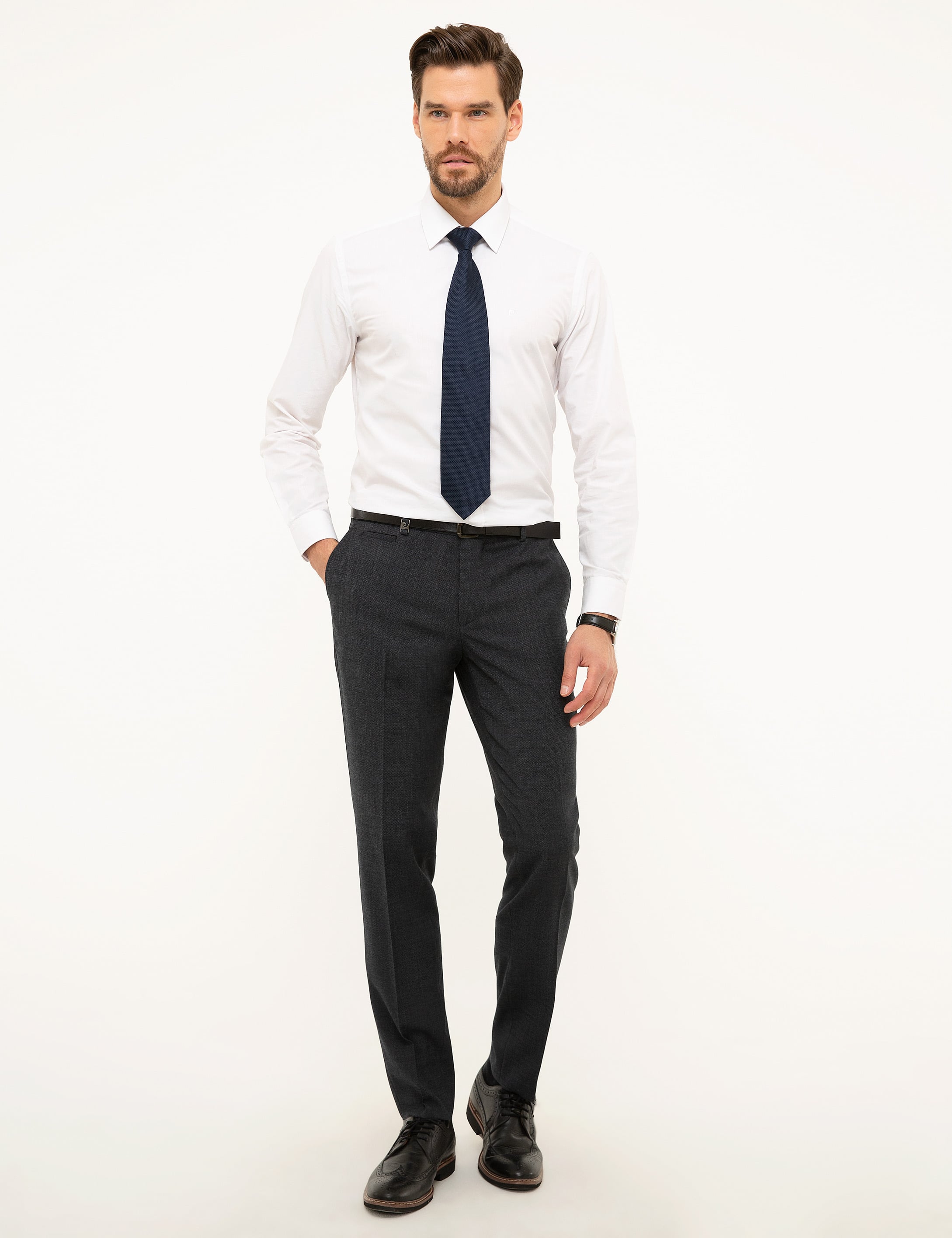 İndigo Ex. Slim Fit Kumaş Pantolon - Image 1