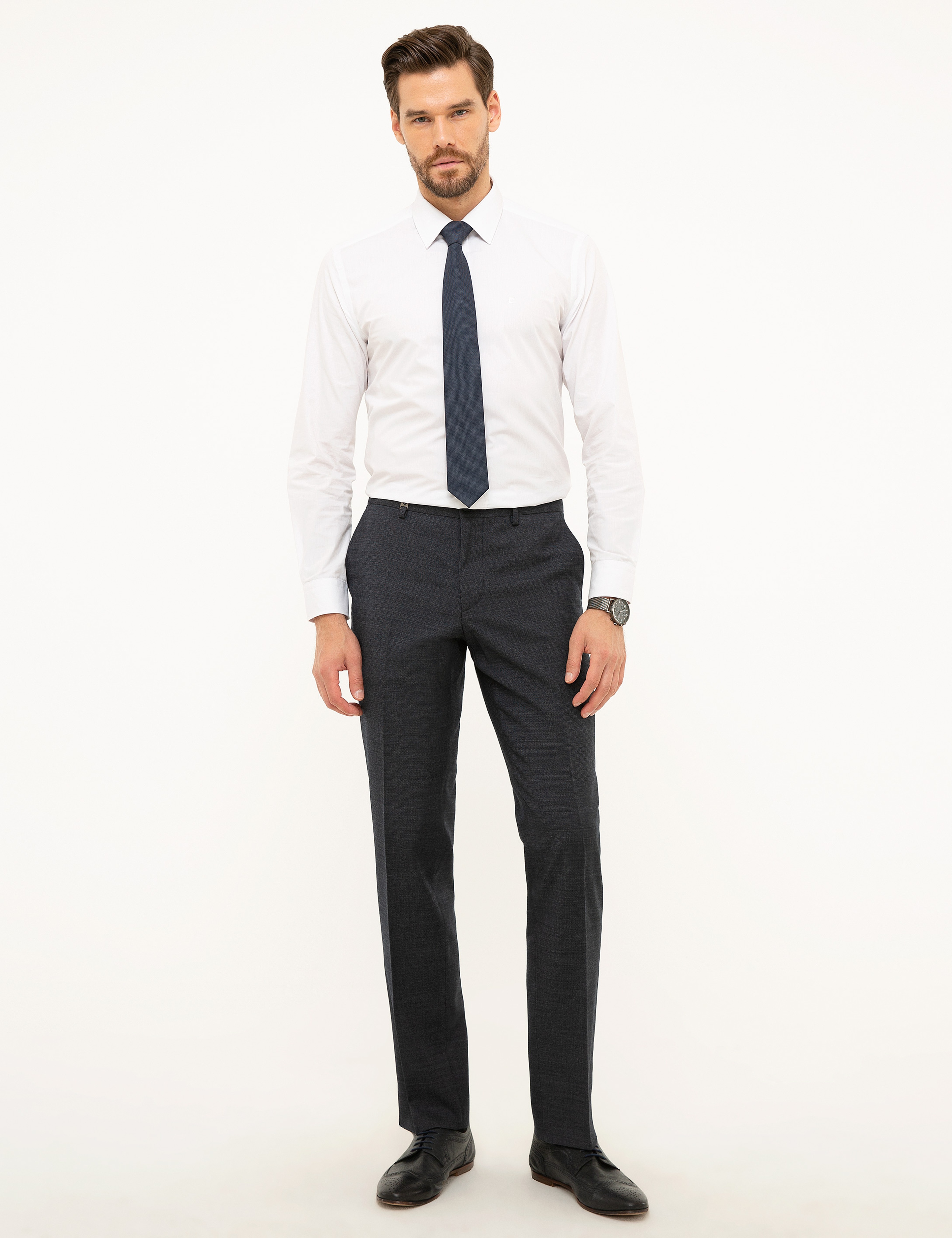 Lacivert Slim Fit Pantolon - Image 1