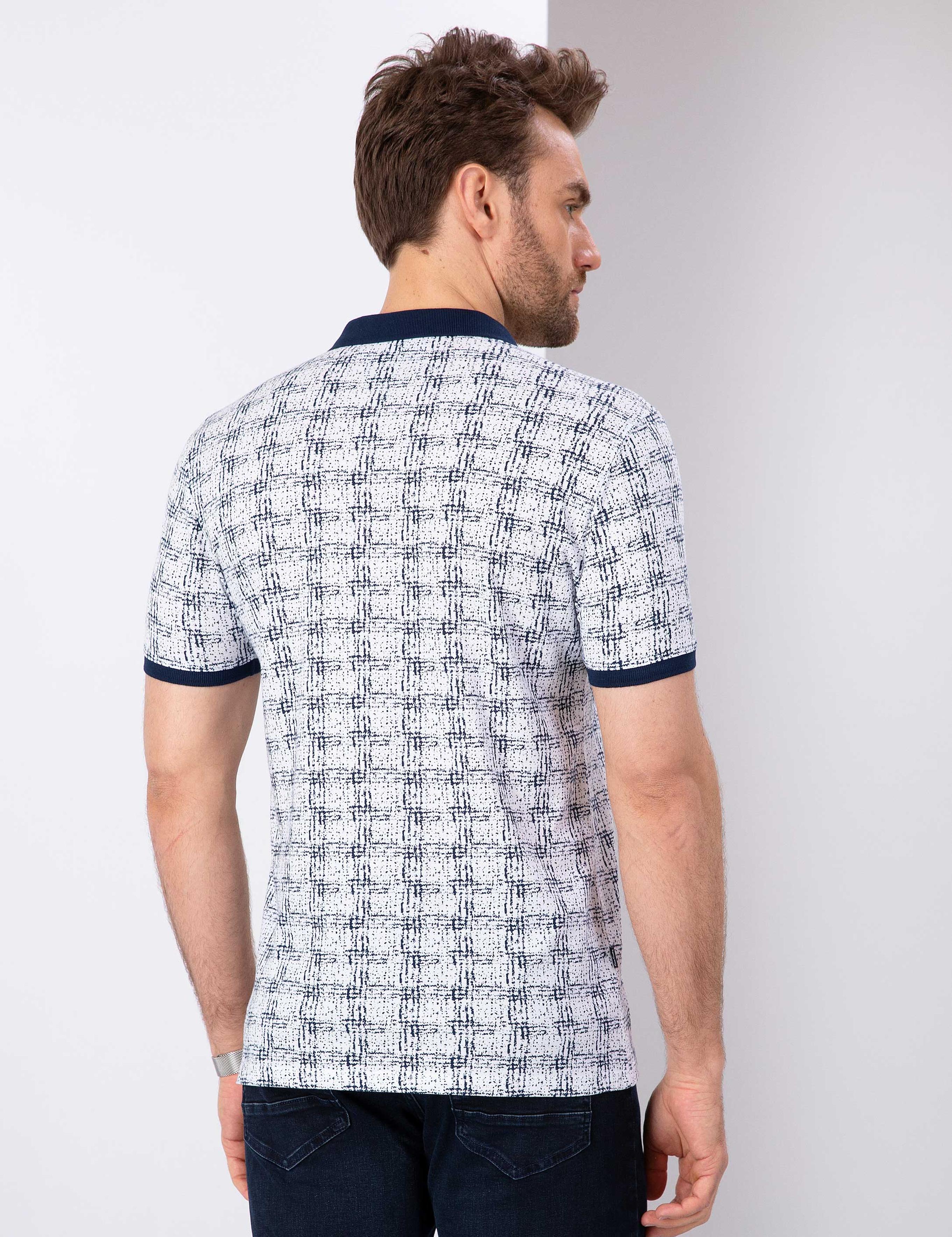 Lacivert Slim Fit Polo Yaka T-Shirt