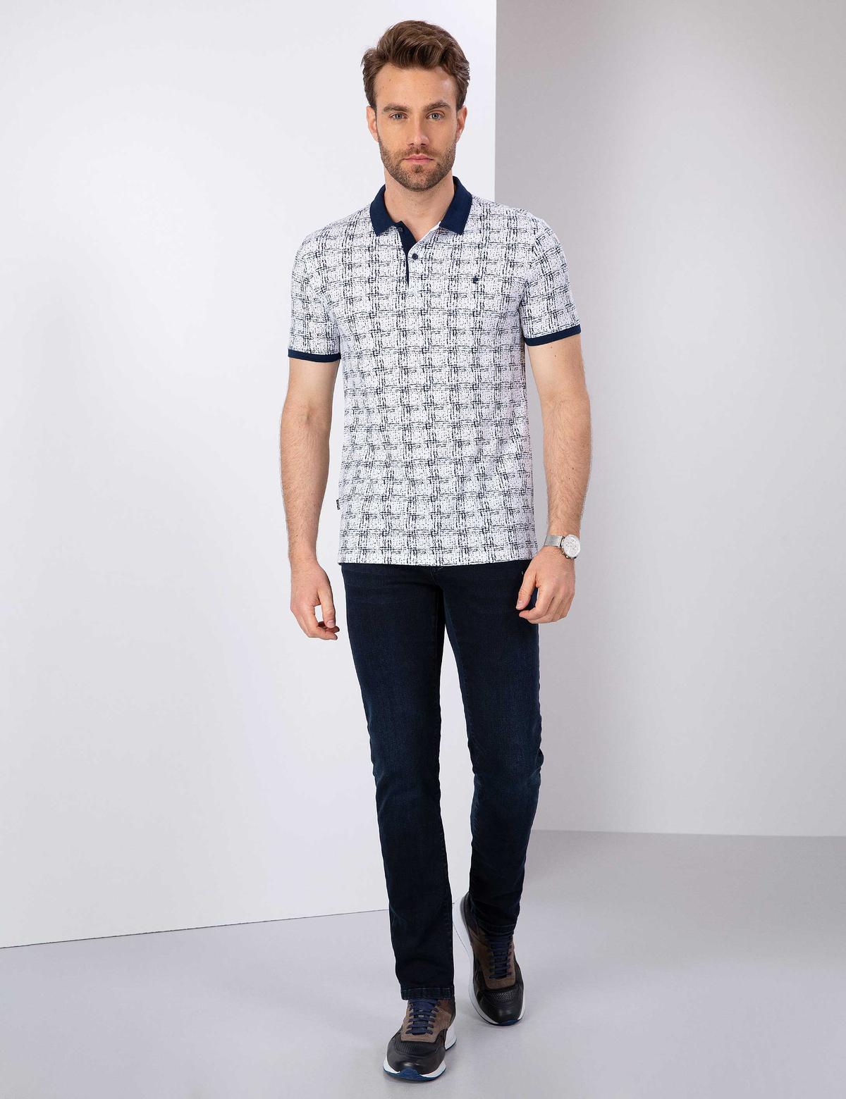 Lacivert Slim Fit Polo Yaka T-Shirt - 50210711003