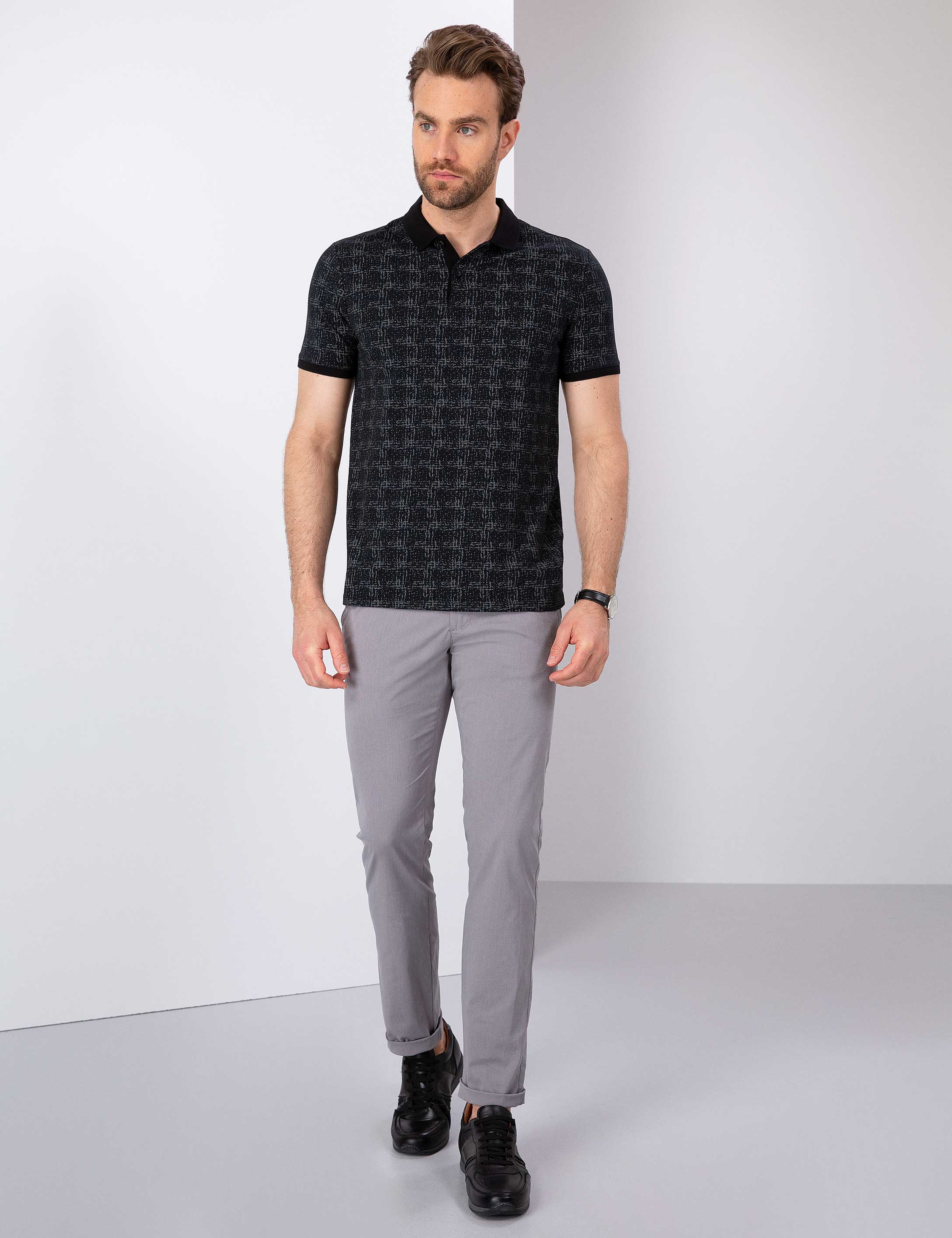 Siyah Slim Fit T-Shirt - Image 4