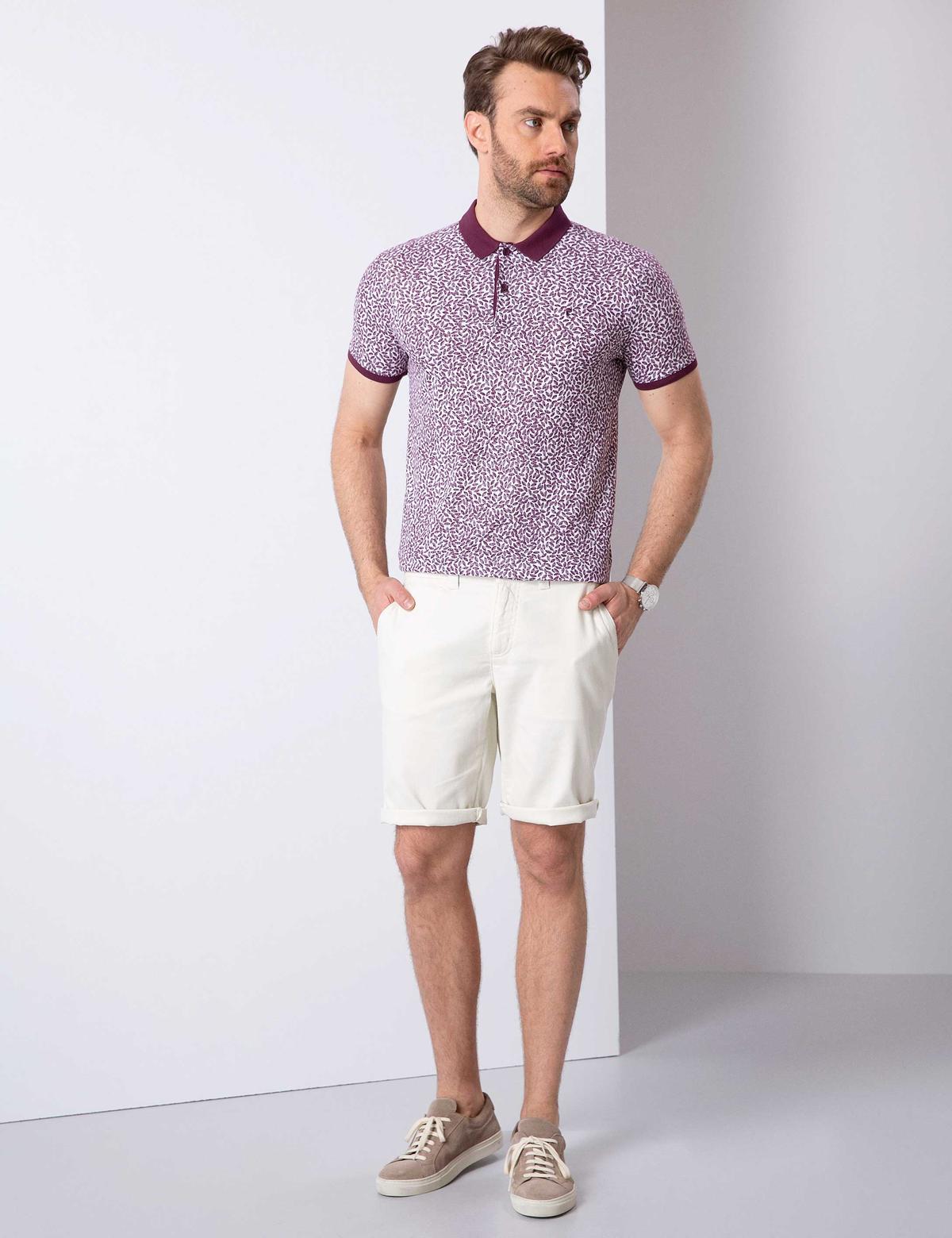 Bordo Slim Fit Polo Yaka T-Shirt - 50210712005