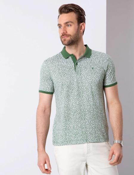 Yeşil Slim Fit Polo Yaka T-Shirt - 50210712023