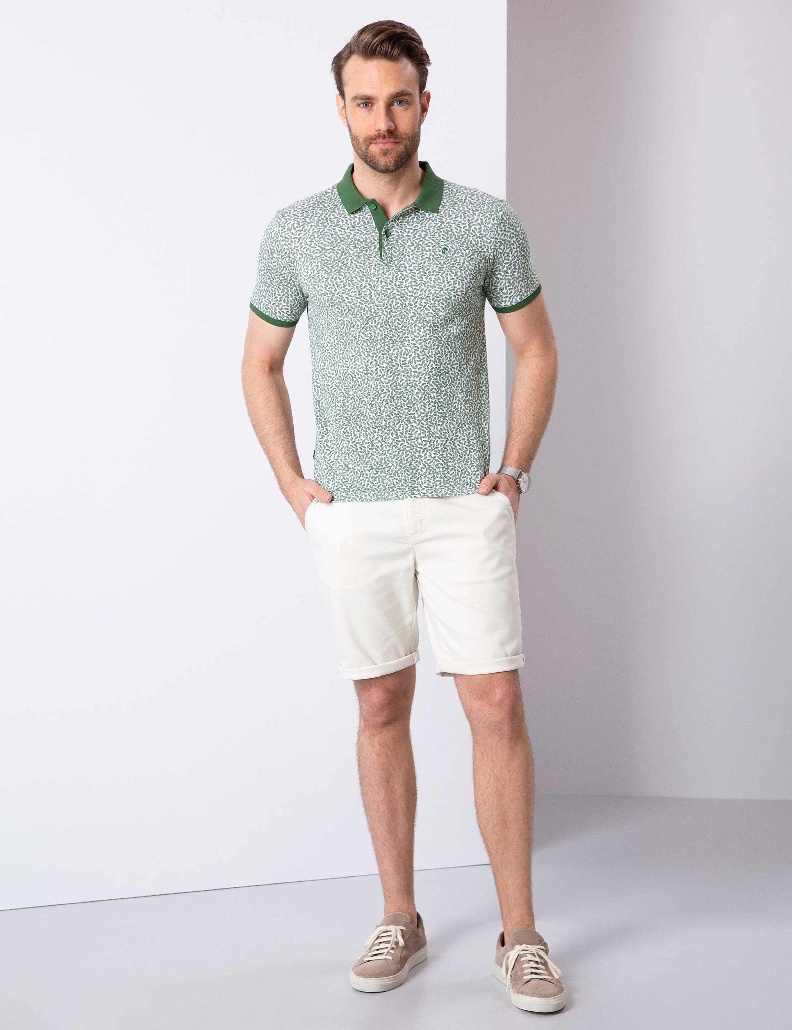 Yeşil Slim Fit Polo Yaka T-Shirt