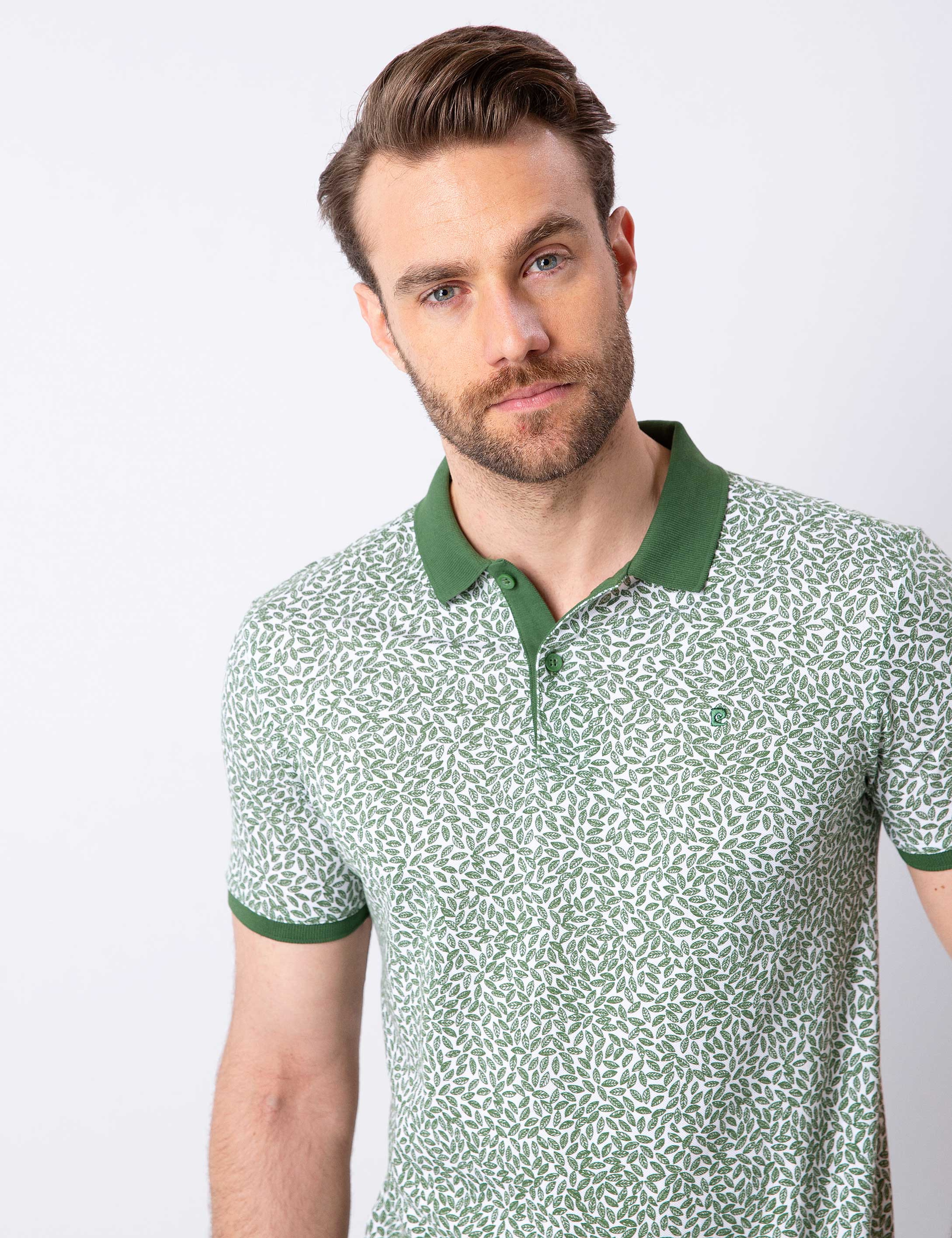 Yeşil Slim Fit Polo Yaka T-Shirt - Image 2