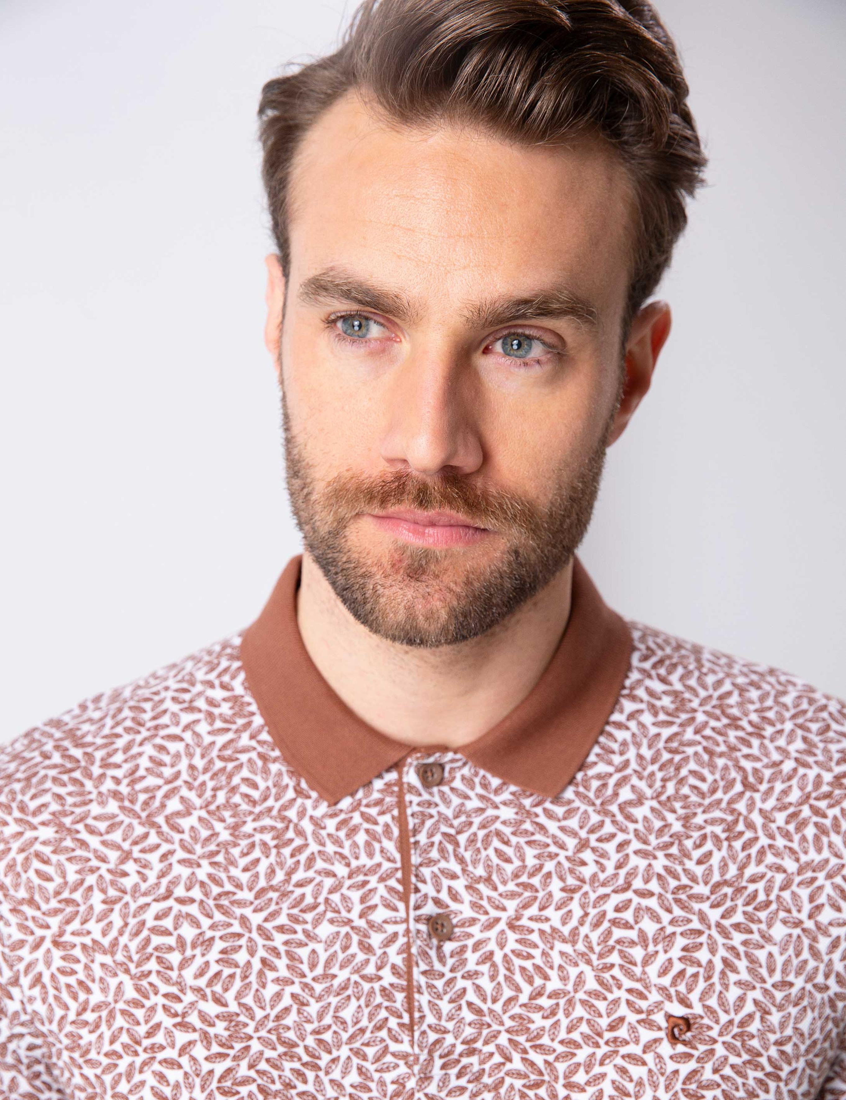 Açık Kahverengi Slim Fit Polo Yaka T-Shirt